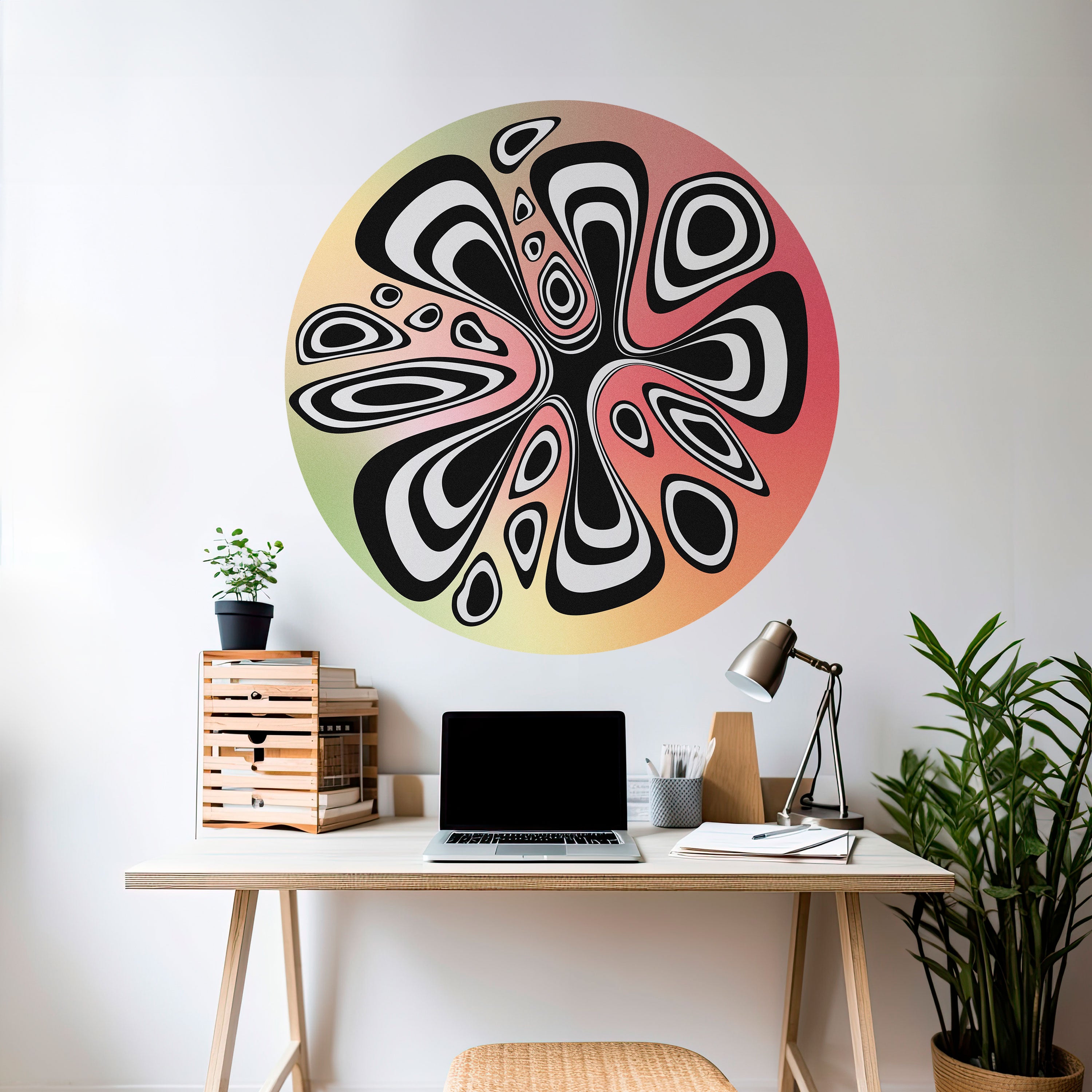 ILLUSIONARY SPLASH Naklejka okrągła