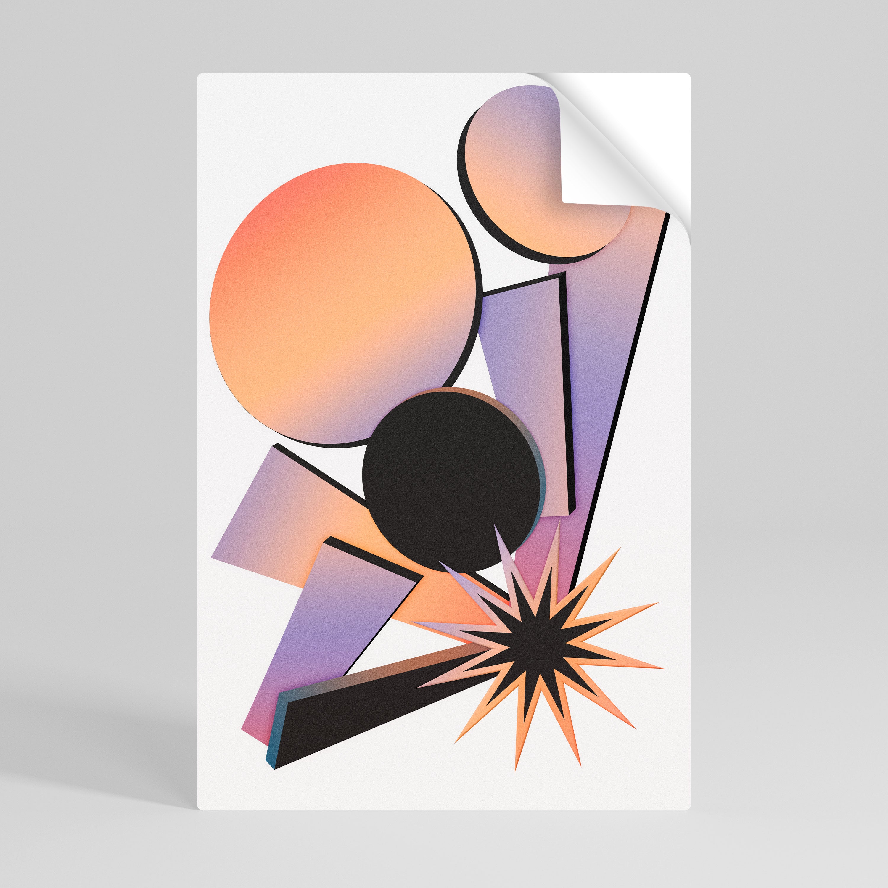 ANGULAR ARTISTRY Naklejka/Plakat pionowy