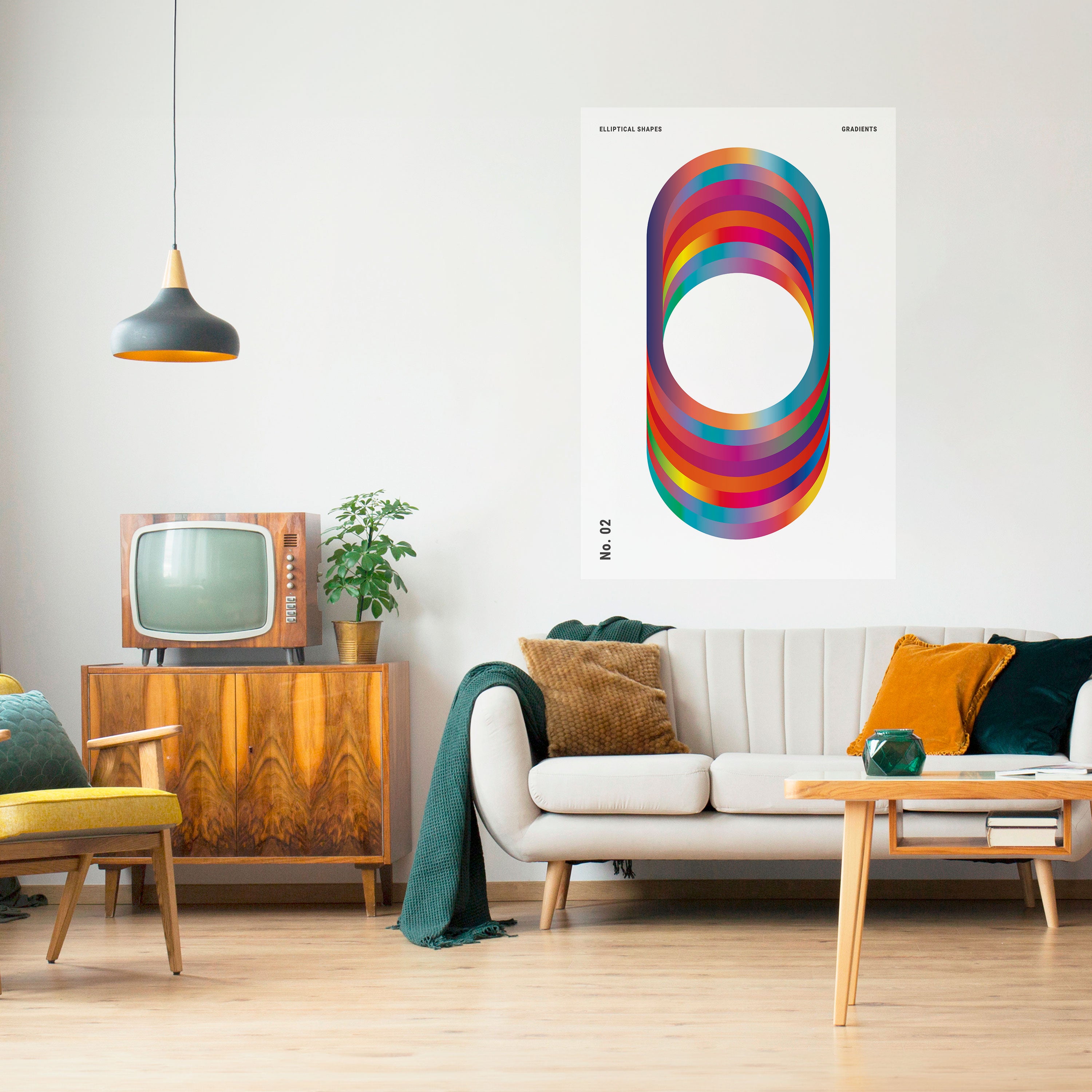 ELIPTICAL GRADIENTS Naklejka/Plakat pionowy