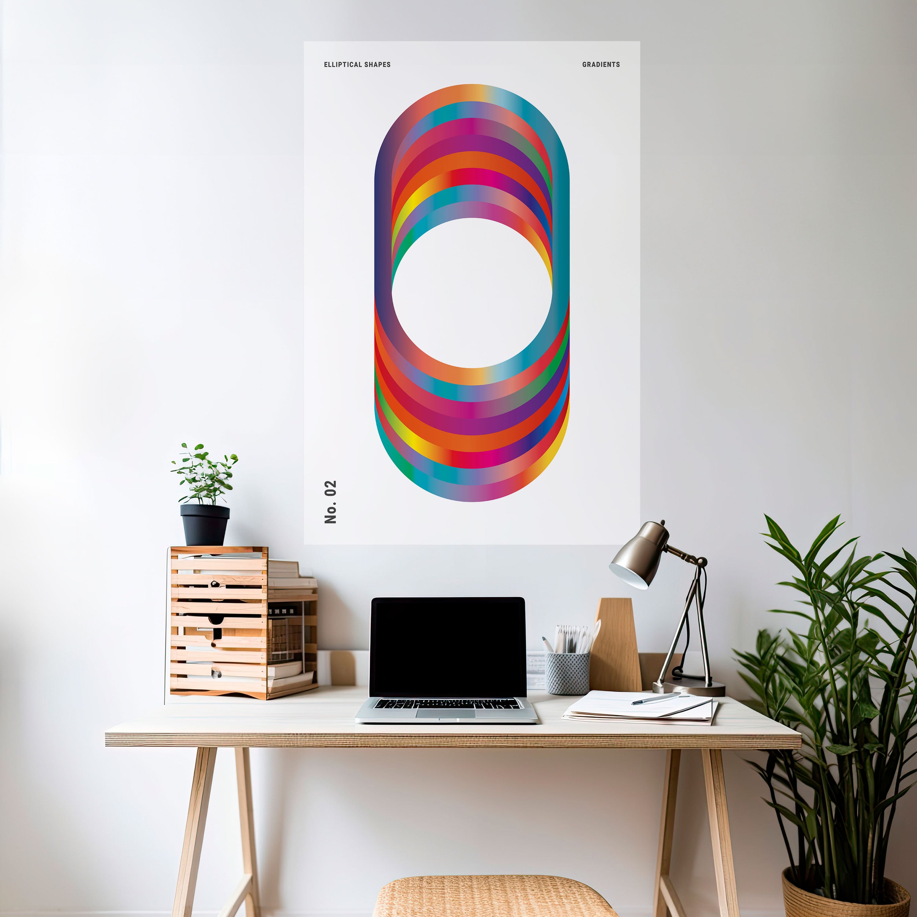 ELIPTICAL GRADIENTS Naklejka/Plakat pionowy