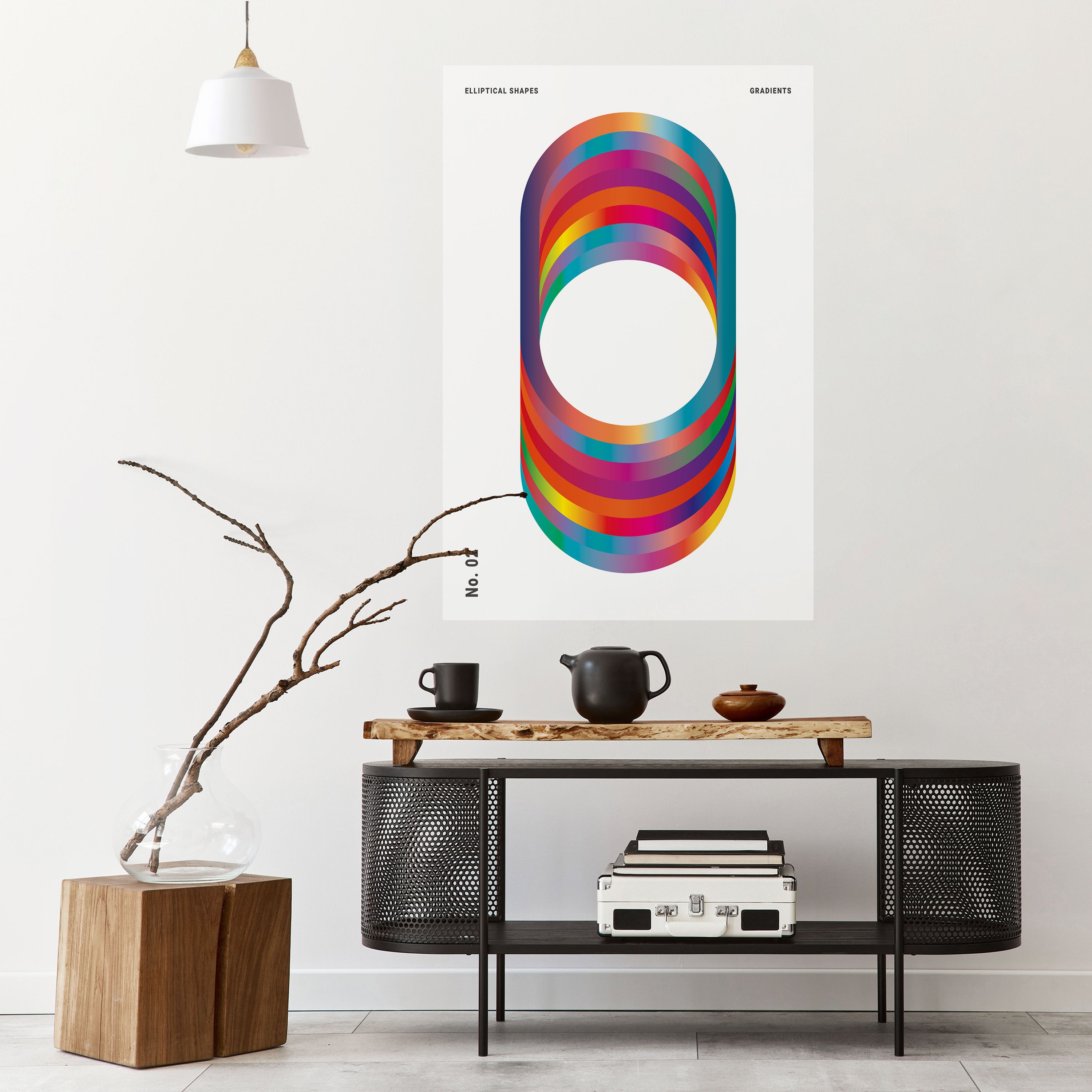 ELIPTICAL GRADIENTS Naklejka/Plakat pionowy