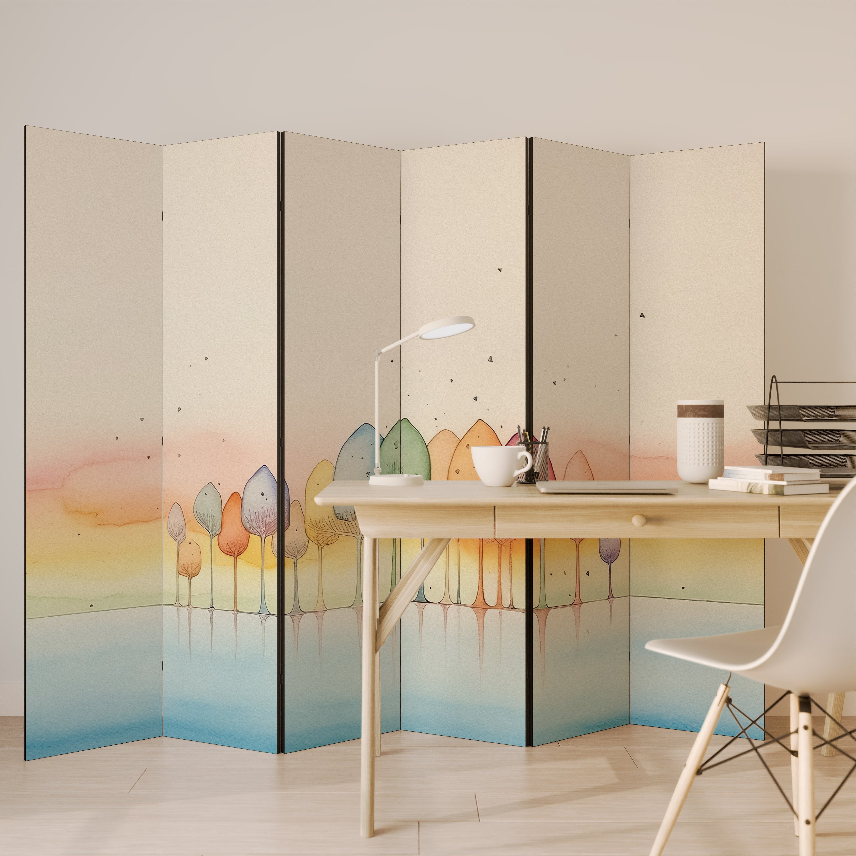 COLORFUL OASIS Dekoracyjny parawan 6-skrzydłowy