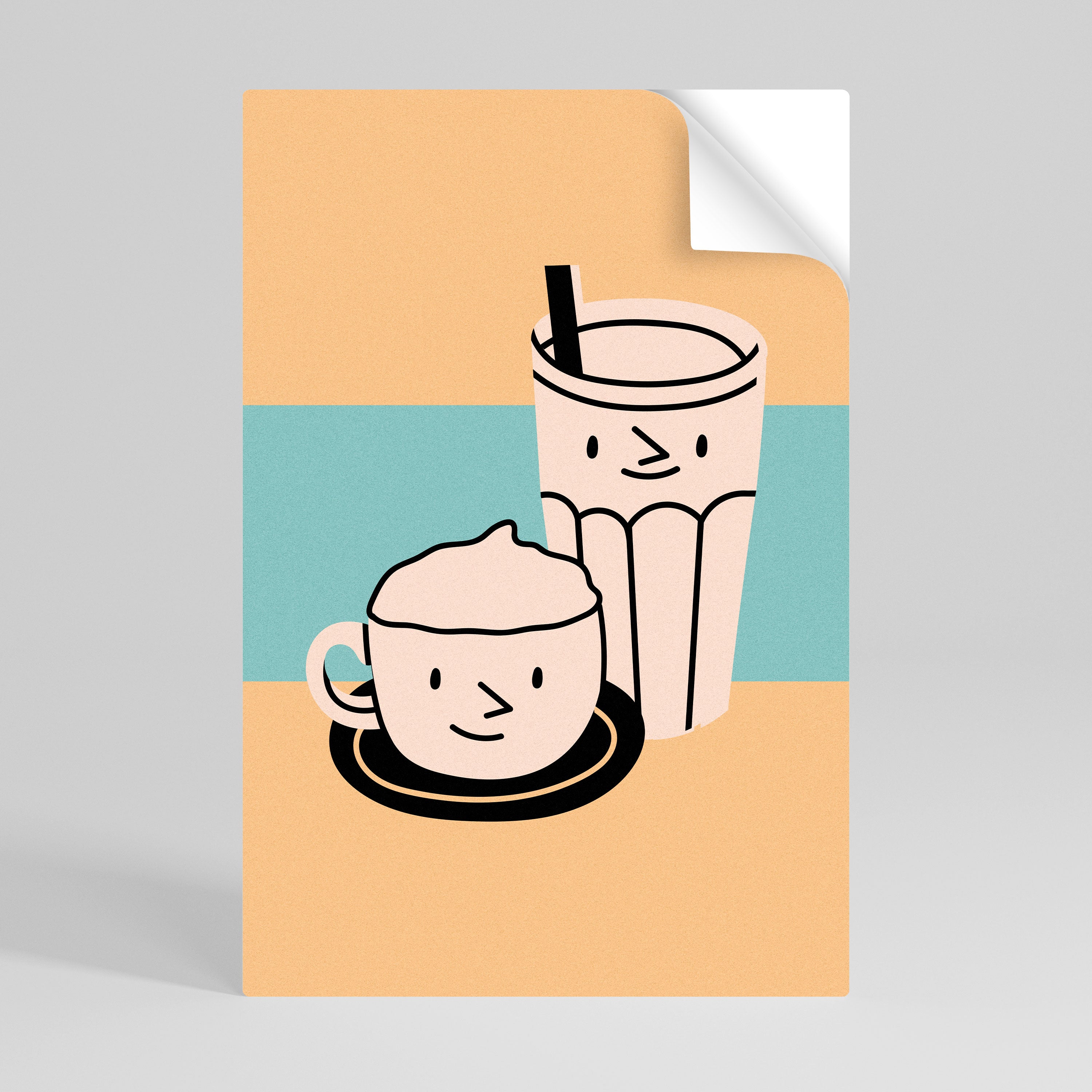 COFFEE PLEASURES Naklejka/Plakat pionowy