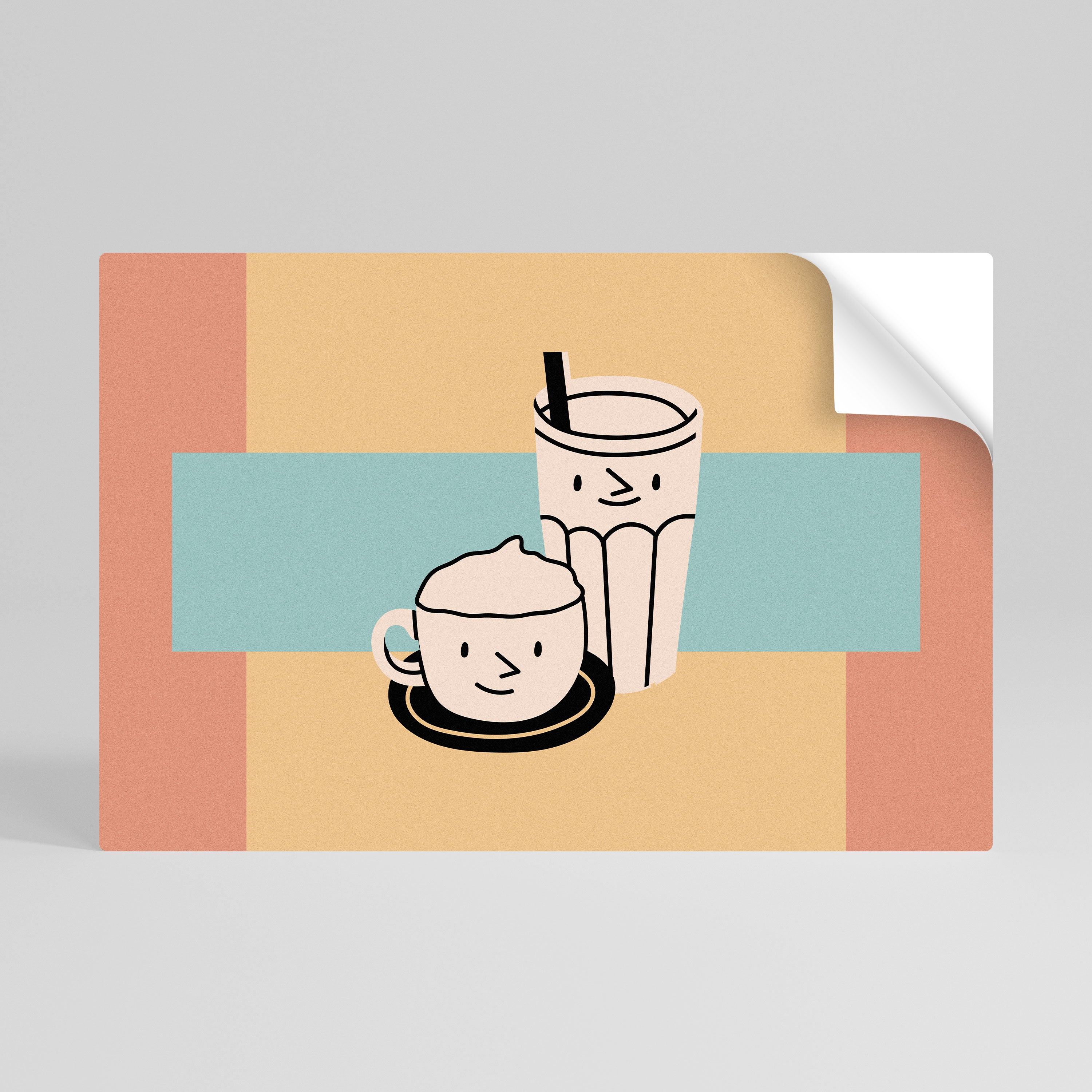COFFEE PLEASURES Naklejka/Plakat poziomy