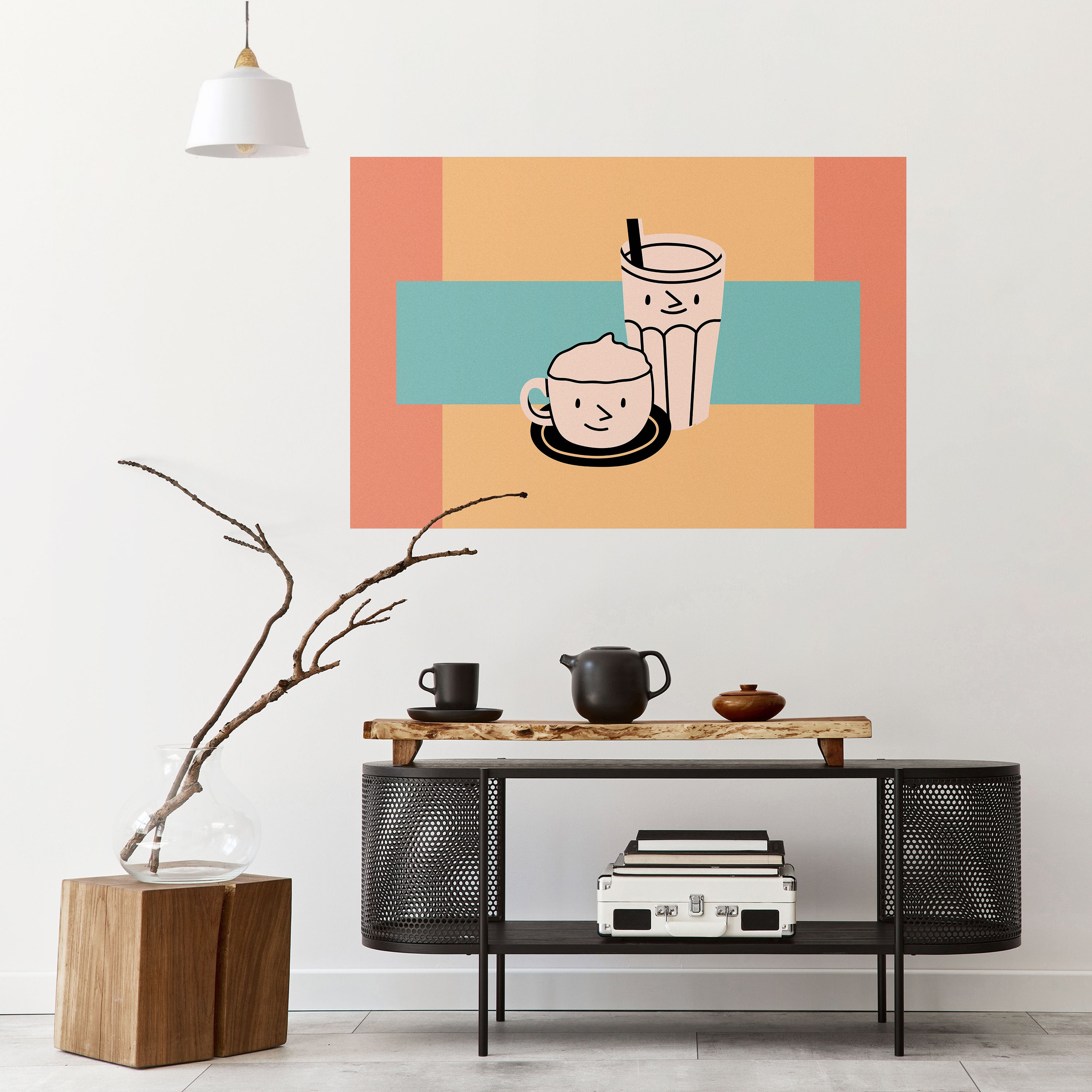 COFFEE PLEASURES Naklejka/Plakat poziomy