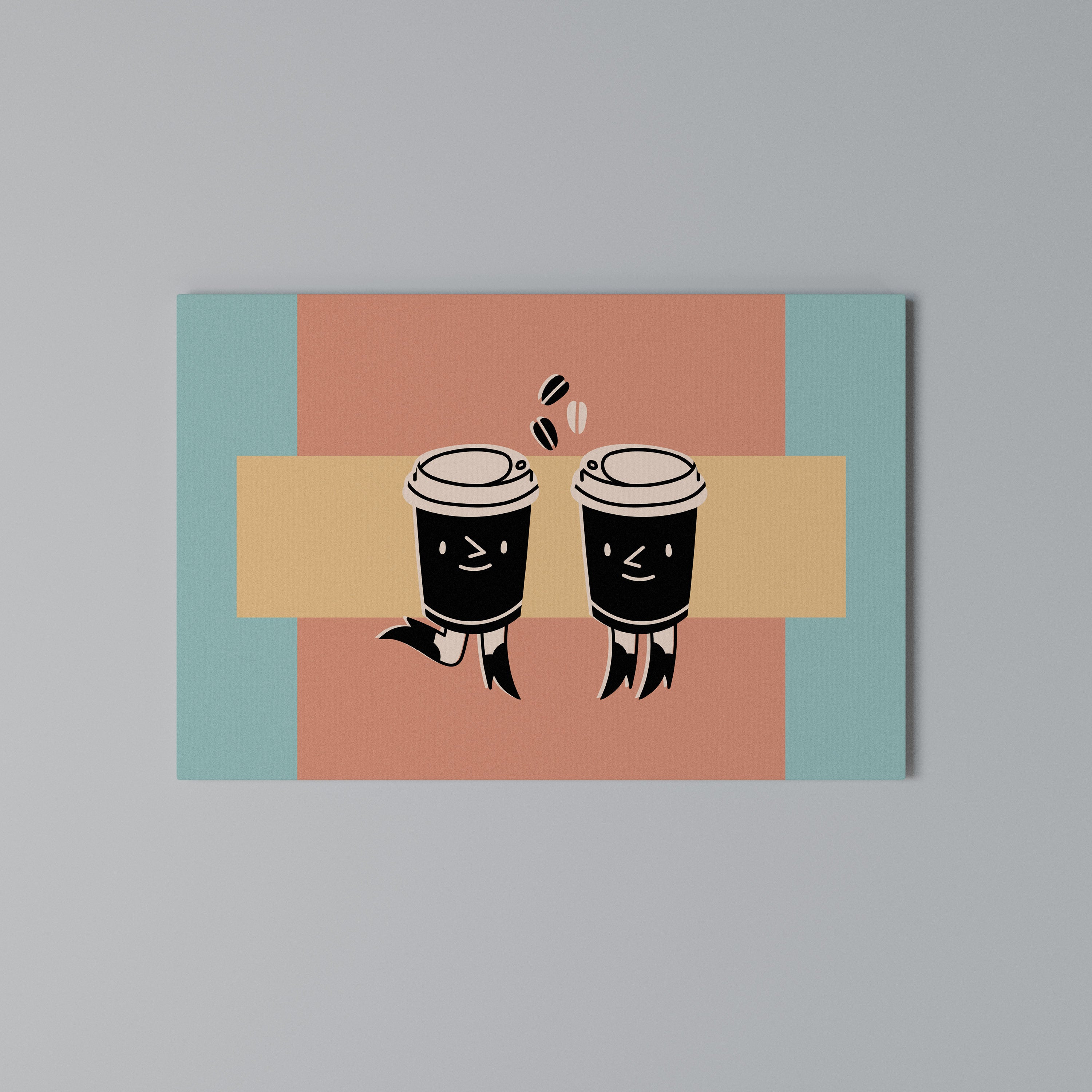 JOYFUL COFFEE Poziomy obraz na płótnie