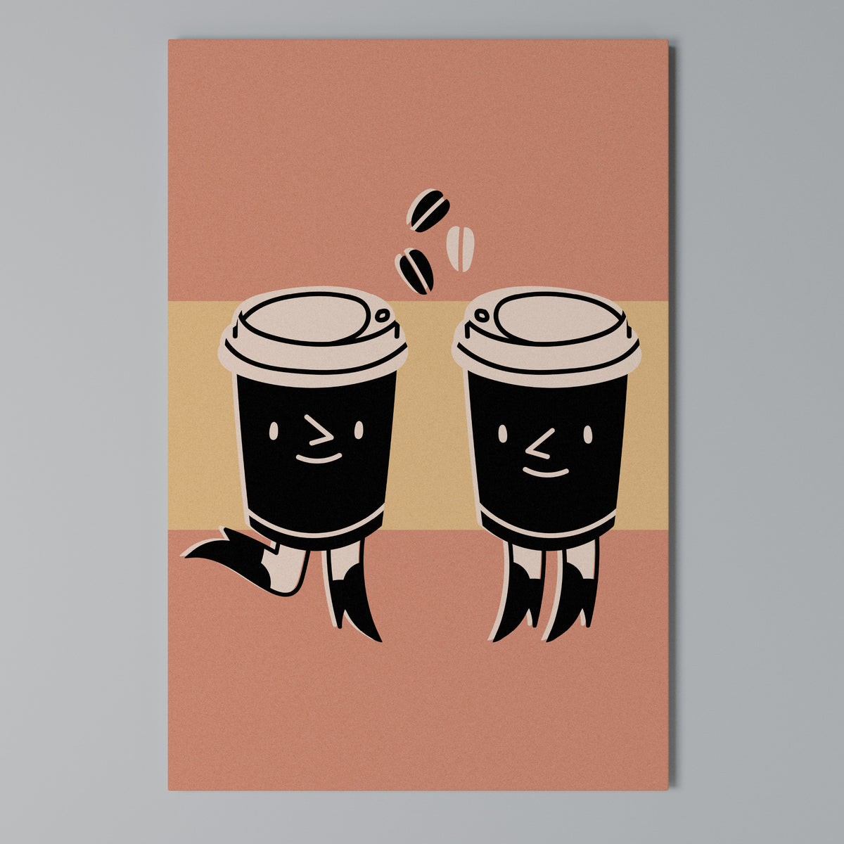 JOYFUL COFFEE Pionowy obraz na płótnie