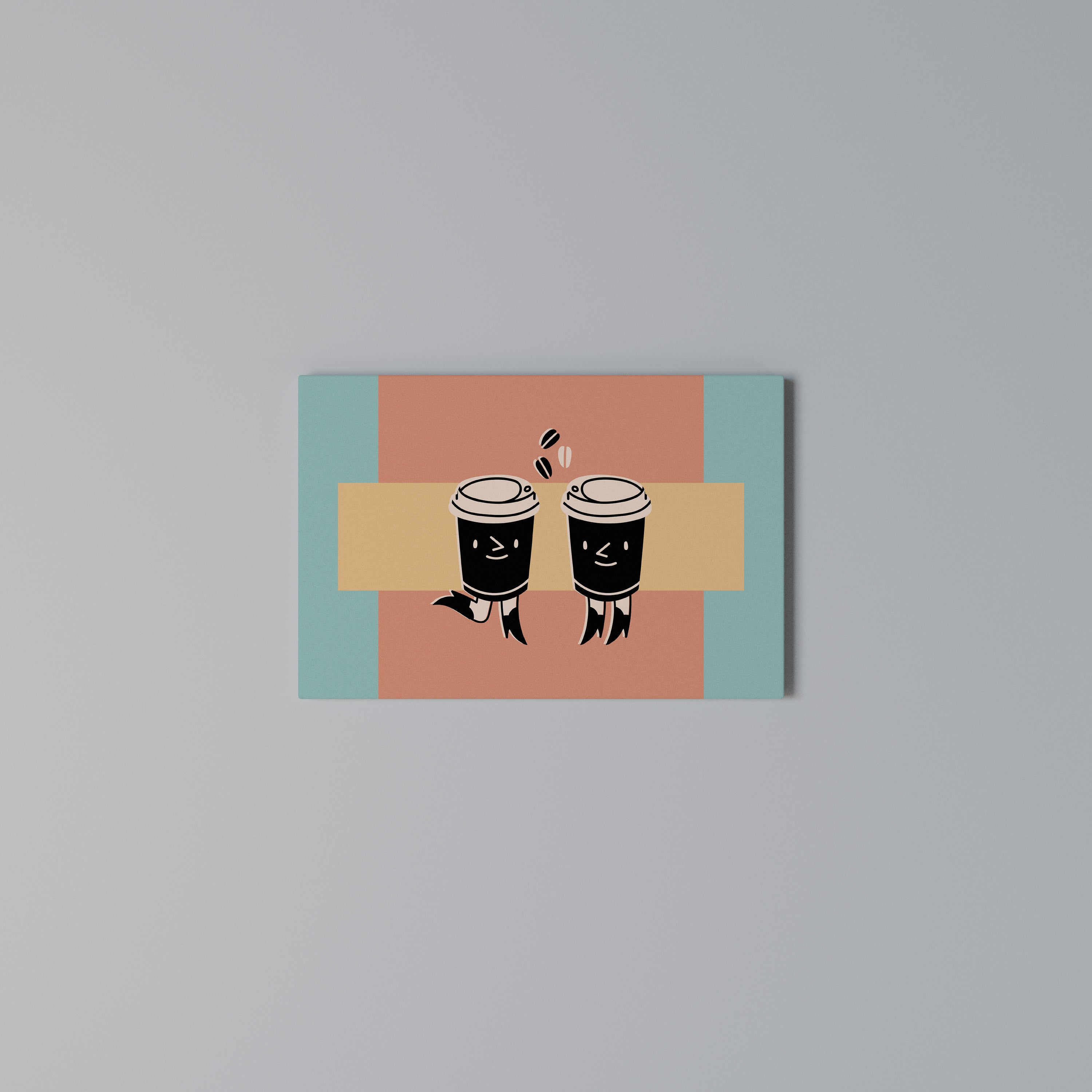 JOYFUL COFFEE Poziomy obraz na płótnie