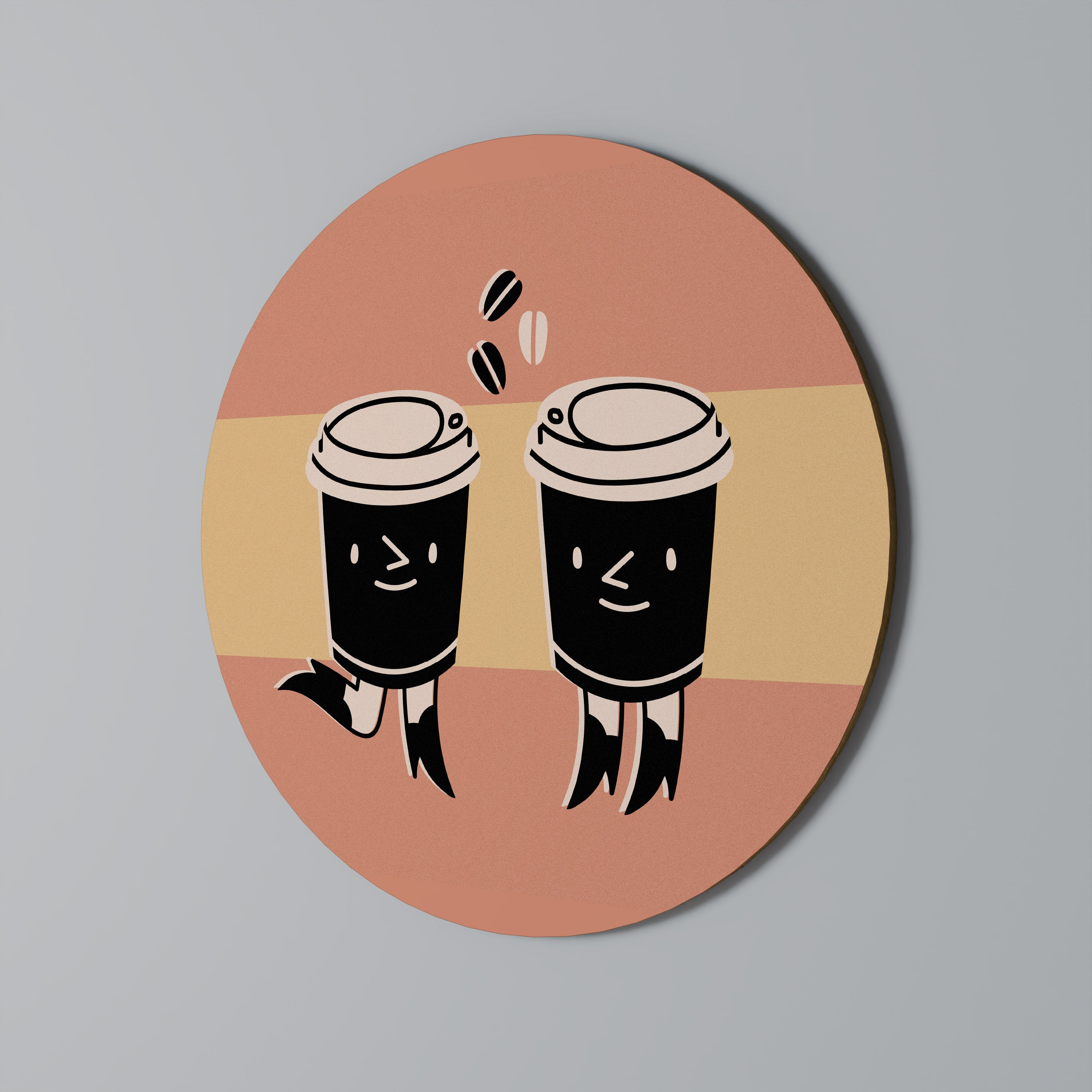 JOYFUL COFFEE Obraz okrągły