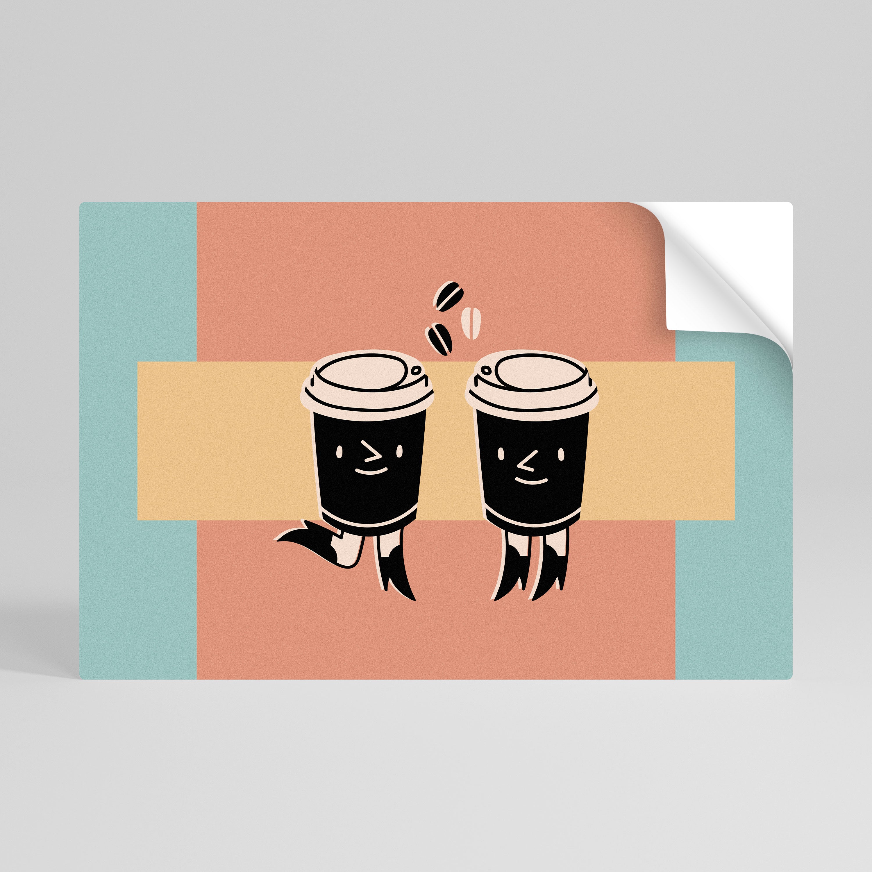 JOYFUL COFFEE Naklejka/Plakat poziomy