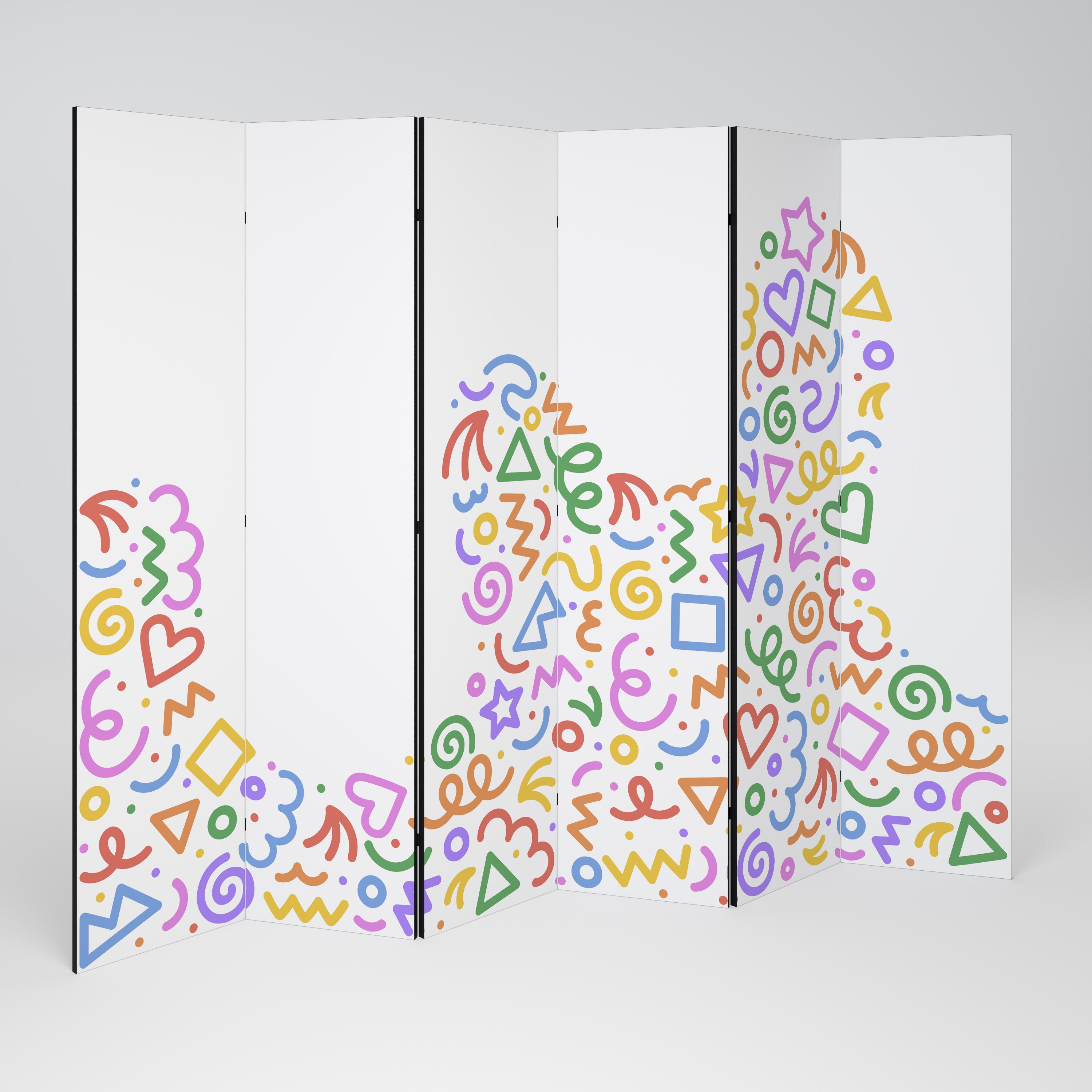 SHAPE EXCITEMENT Dekoracyjny parawan 6-skrzydłowy