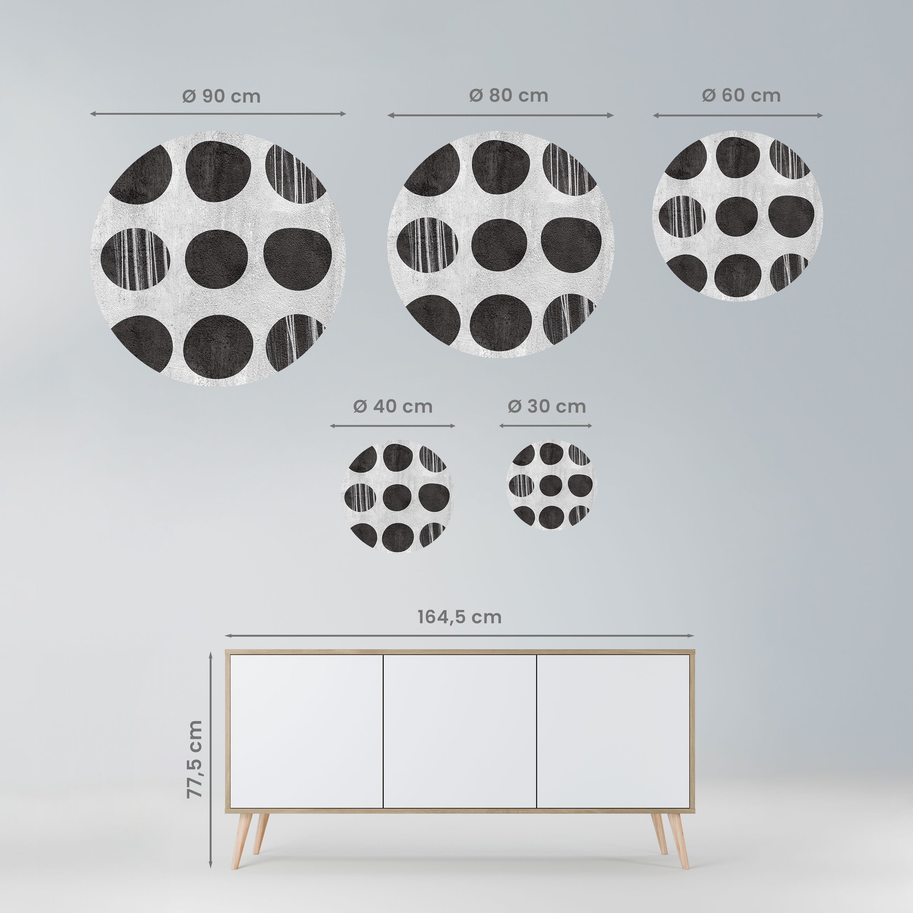 GHOSTLY GRADIENTS Naklejka okrągła