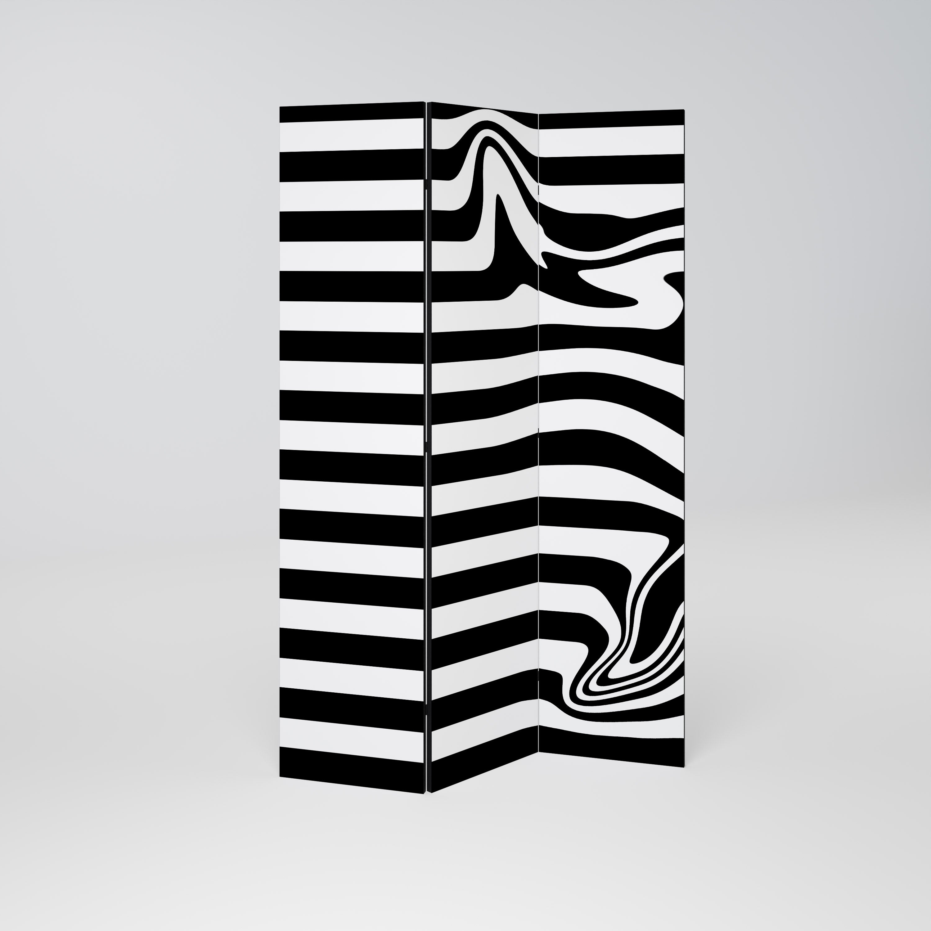 POLYLINE FUZZY Dekoracyjny parawan 3-skrzydłowy