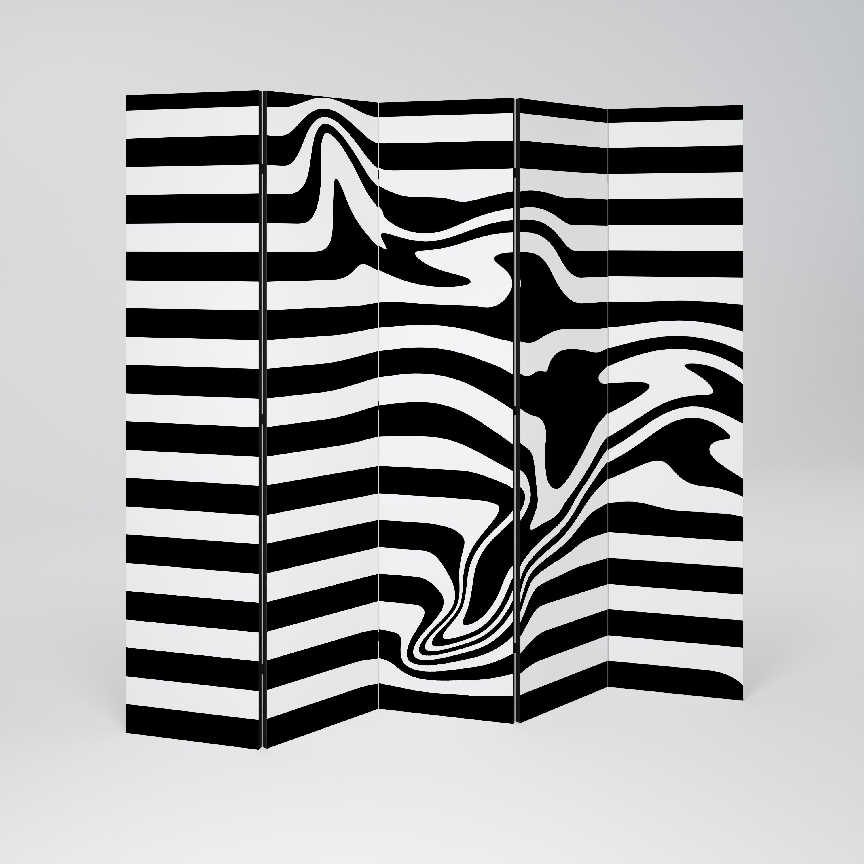 POLYLINE FUZZY Dekoracyjny parawan 5-skrzydłowy