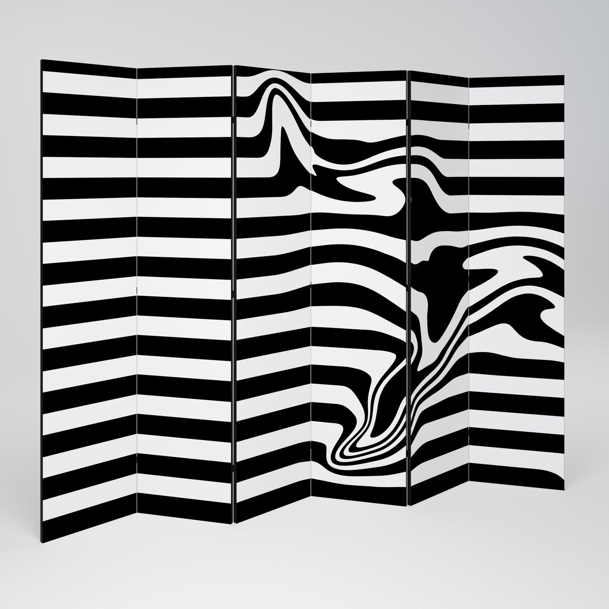 POLYLINE FUZZY Dekoracyjny parawan 6-skrzydłowy
