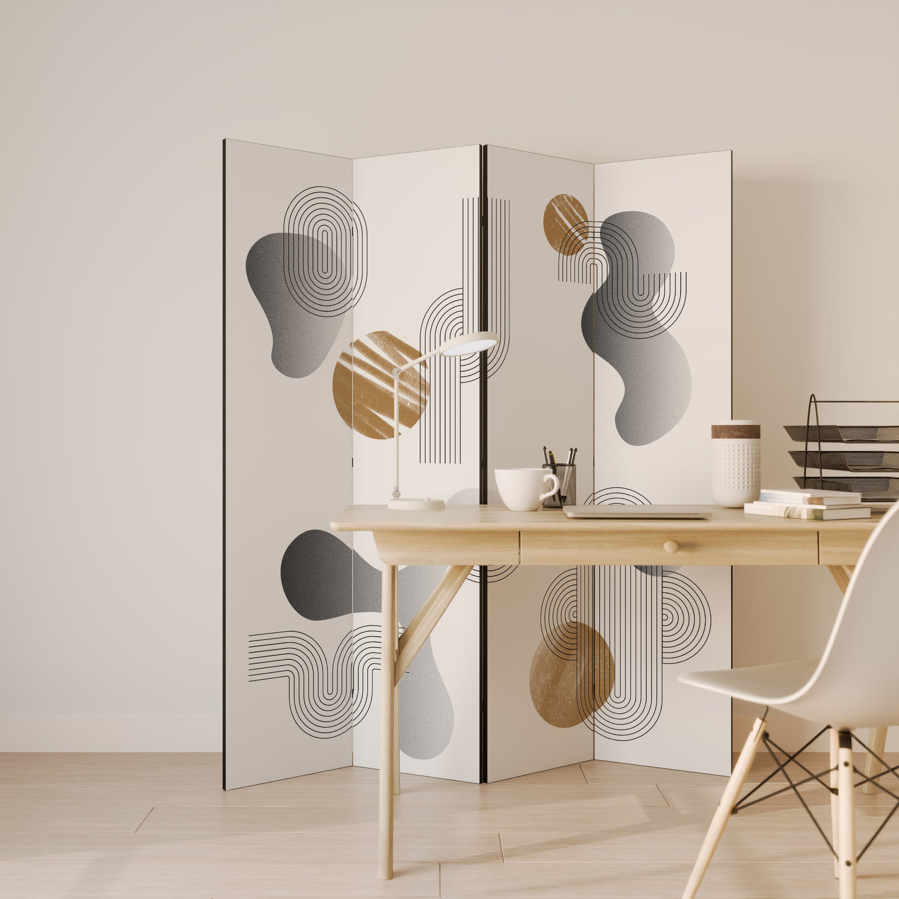 CLEAR CREATIONS Dekoracyjny parawan 4-skrzydłowy