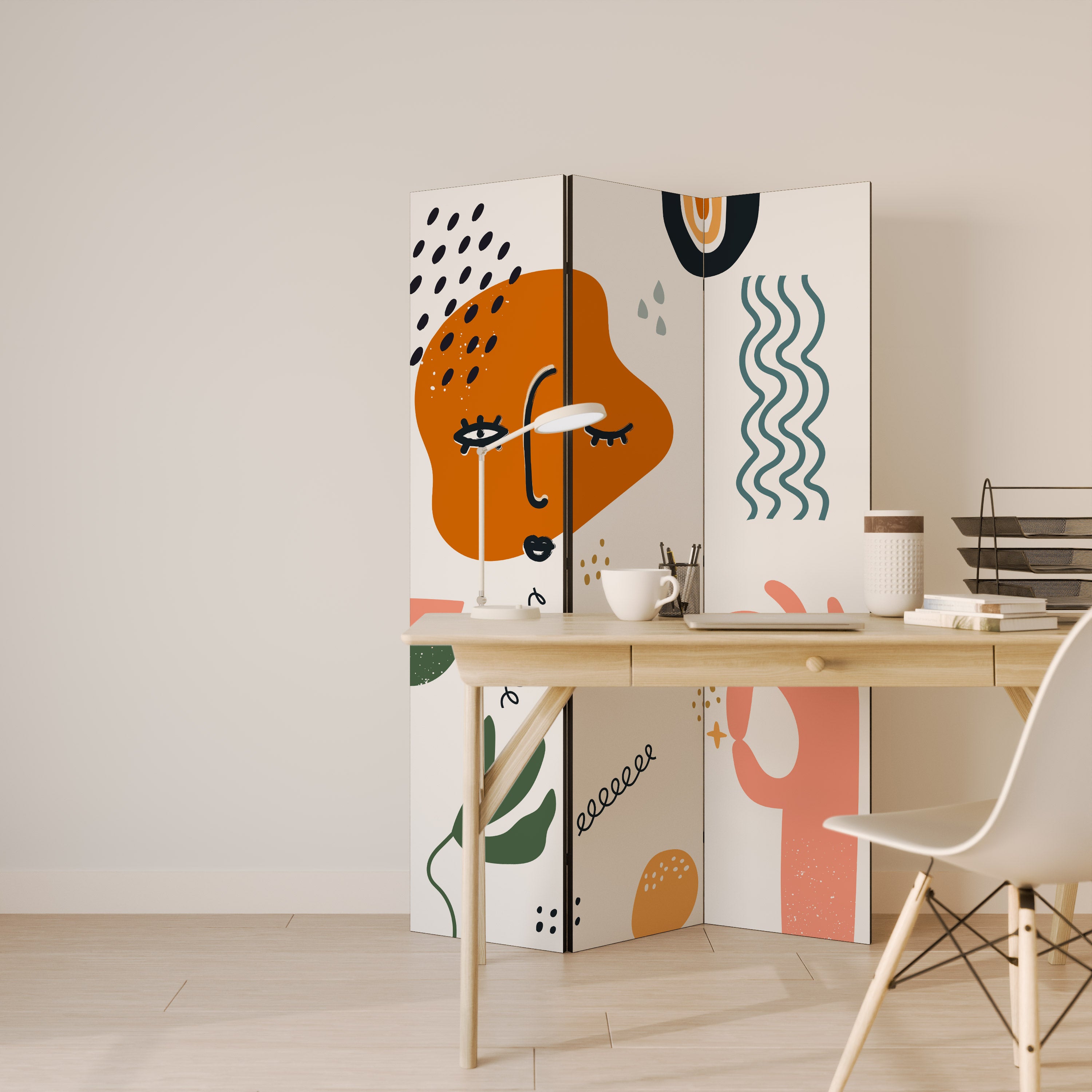 MATISSE WHIMSY Dekoracyjny parawan 3-skrzydłowy