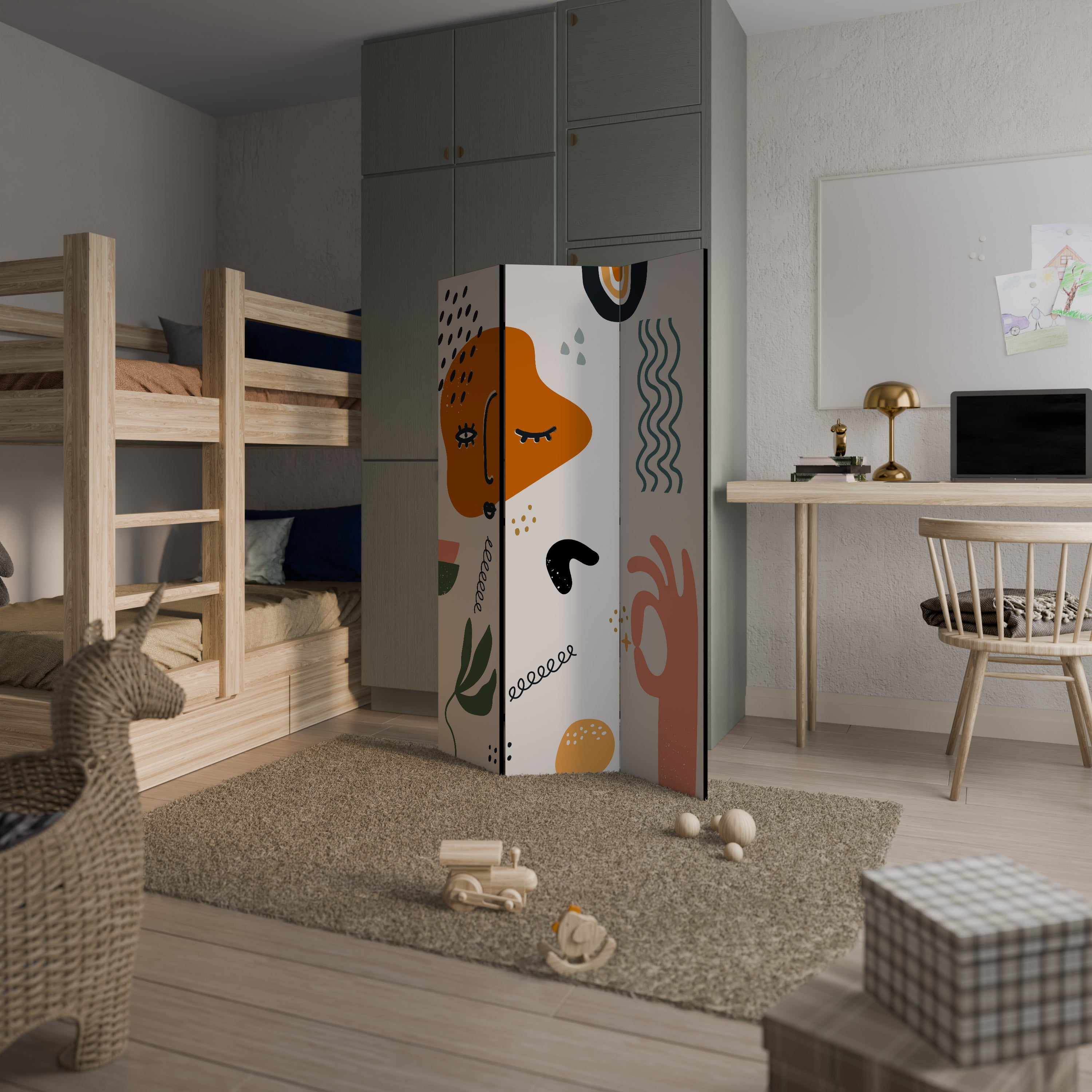 MATISSE WHIMSY Dekoracyjny parawan 3-skrzydłowy