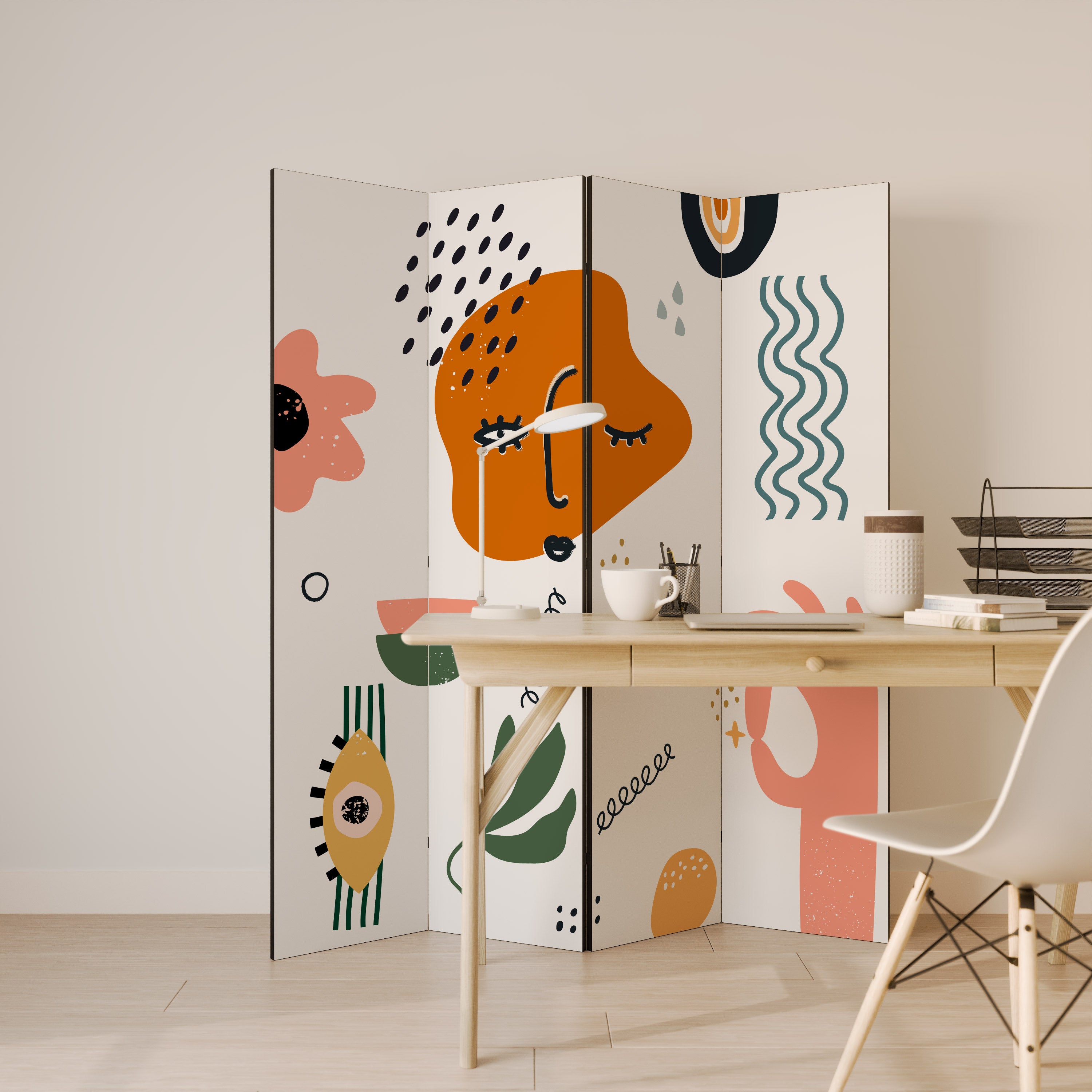 MATISSE WHIMSY Dekoracyjny parawan 4-skrzydłowy