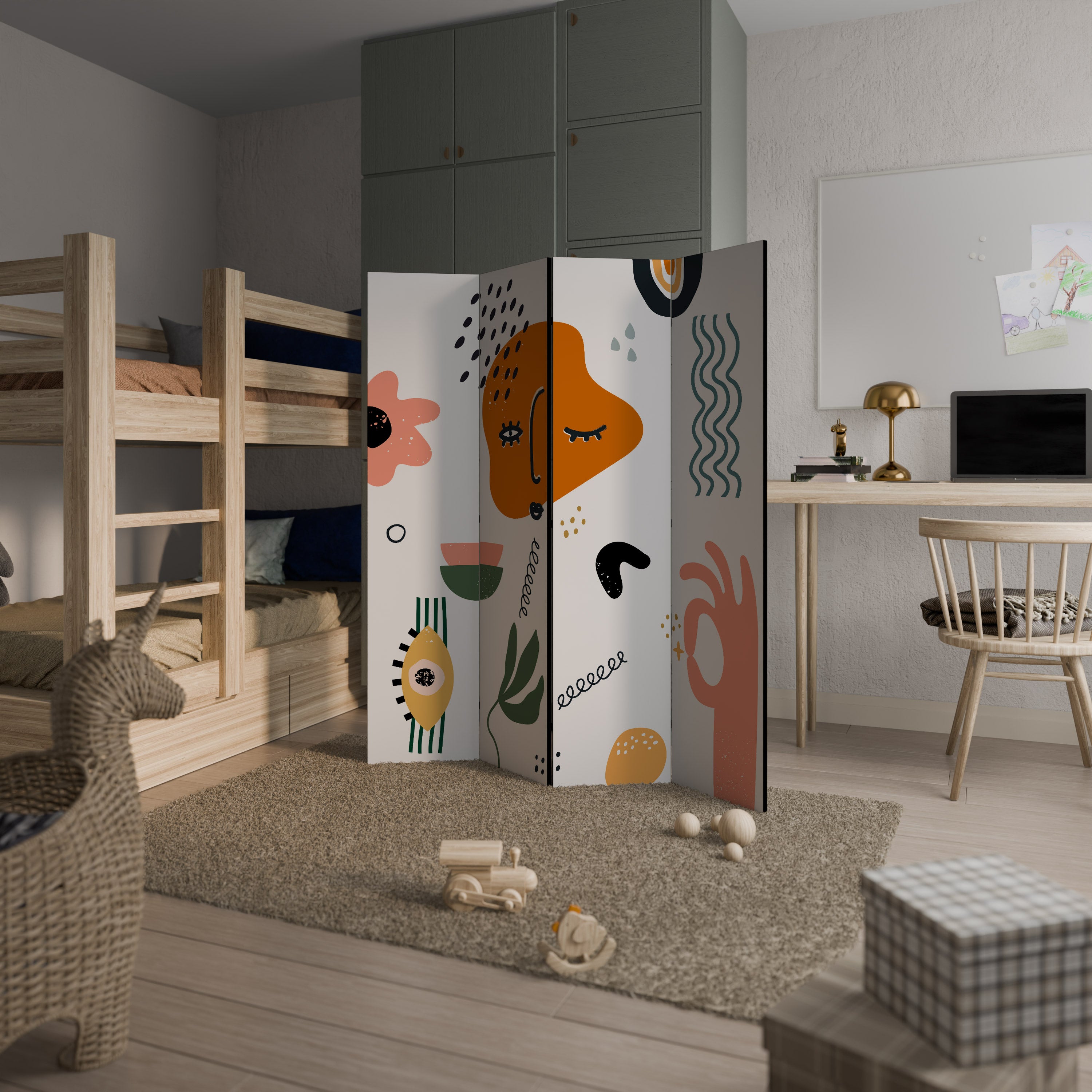 MATISSE WHIMSY Dekoracyjny parawan 4-skrzydłowy