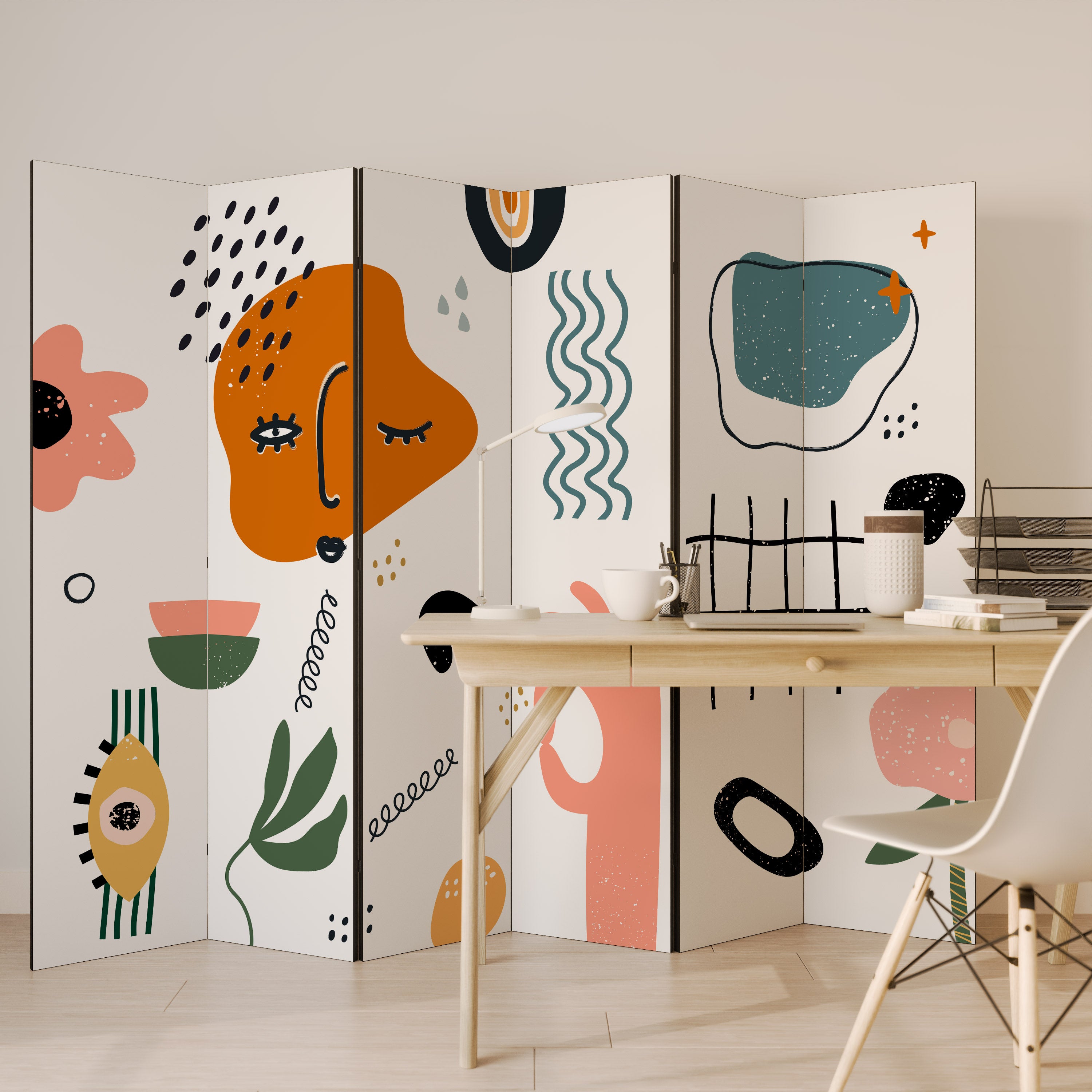 MATISSE WHIMSY Dekoracyjny parawan 6-skrzydłowy