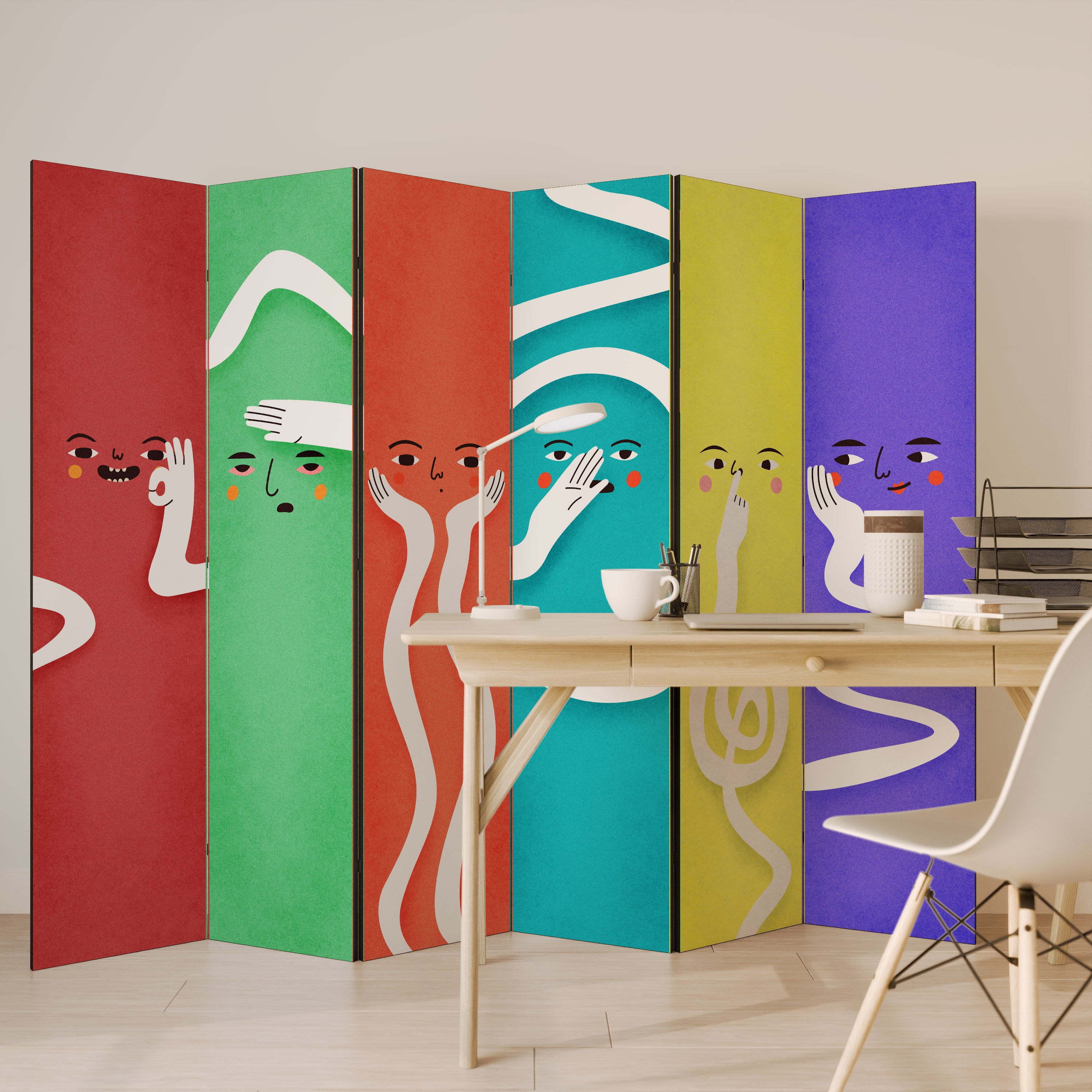 LIVELY FEATURES Dekoracyjny parawan 6-skrzydłowy