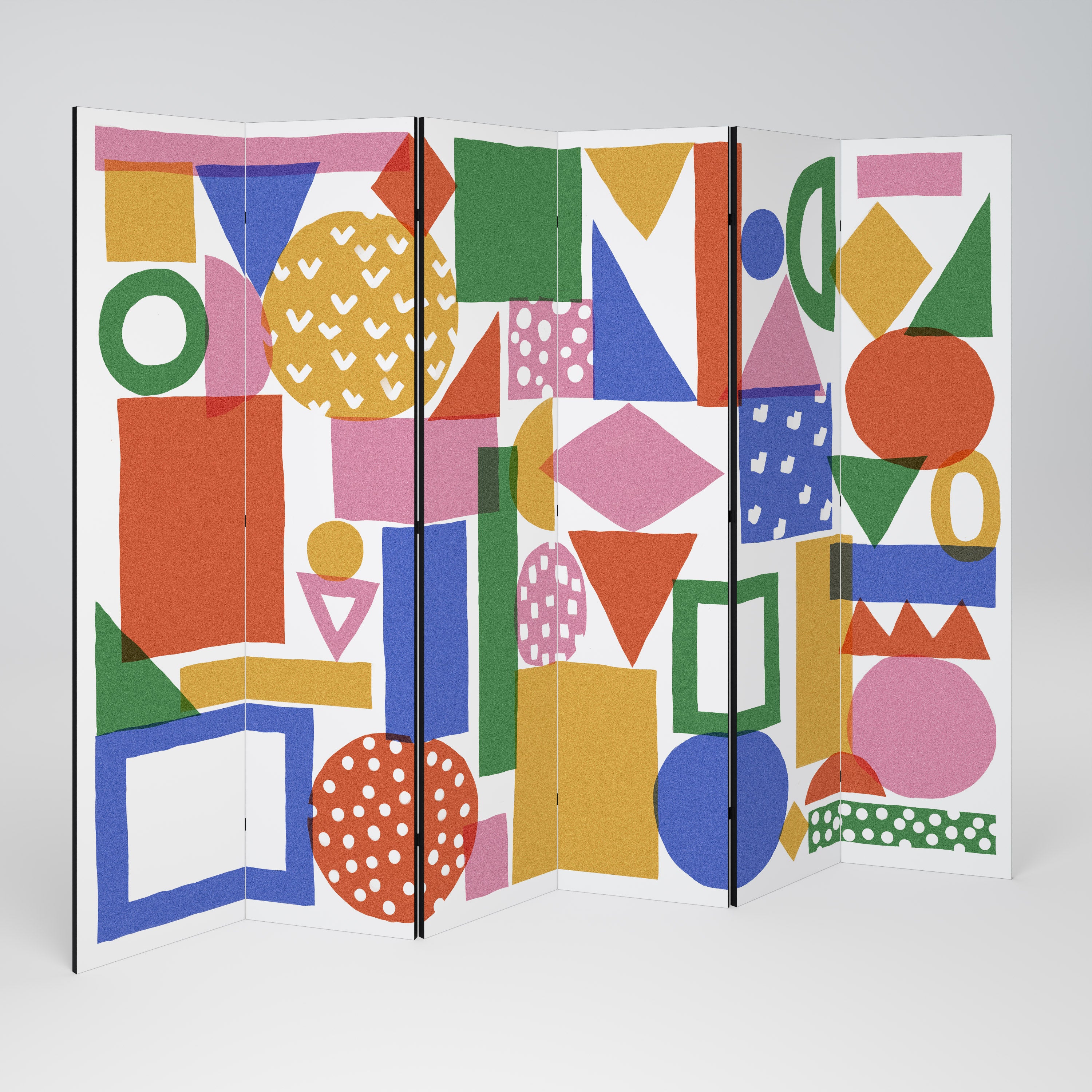 GEOMETRIC GLIMMER Dekoracyjny parawan 6-skrzydłowy