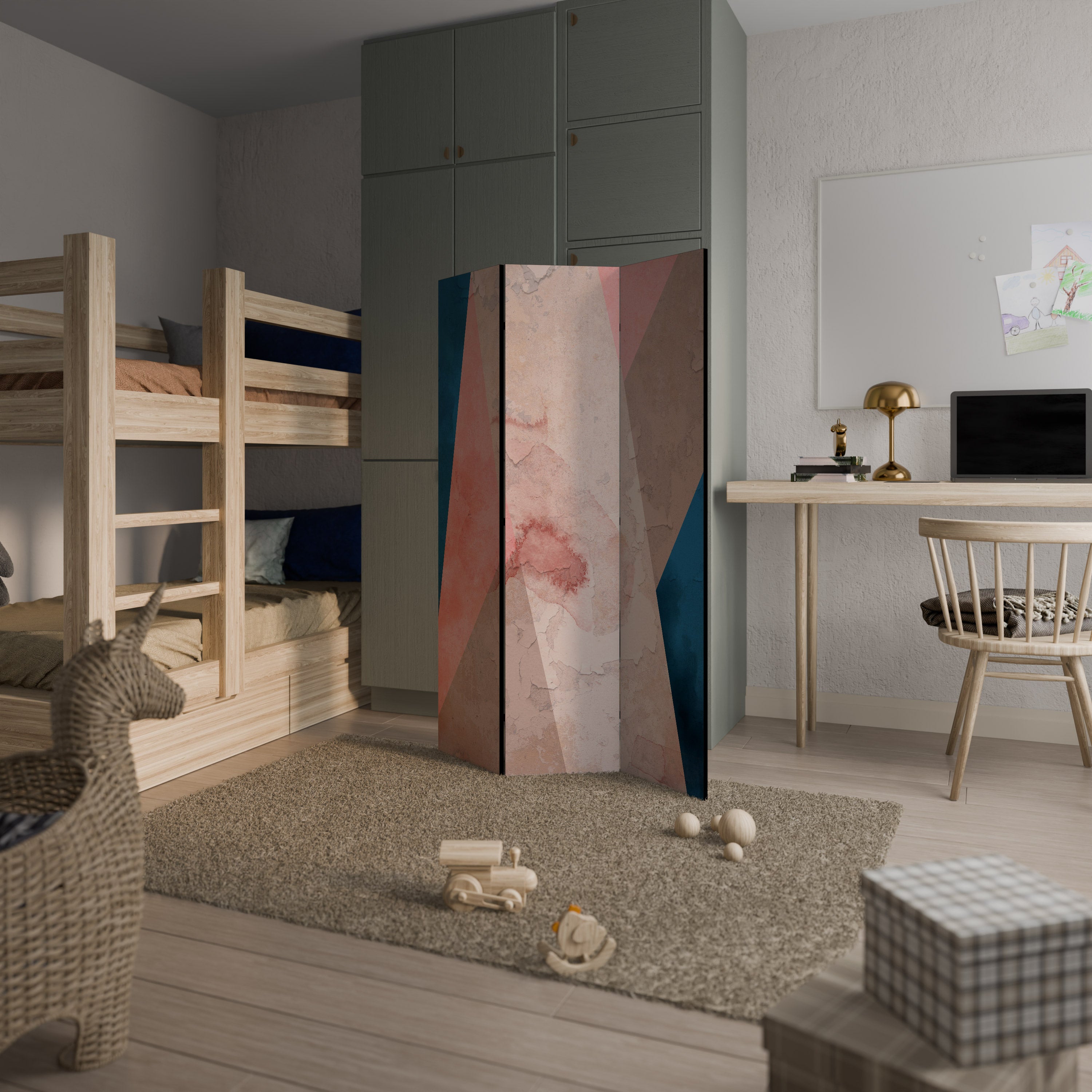 PEONY INTERIOR Dekoracyjny parawan 3-skrzydłowy