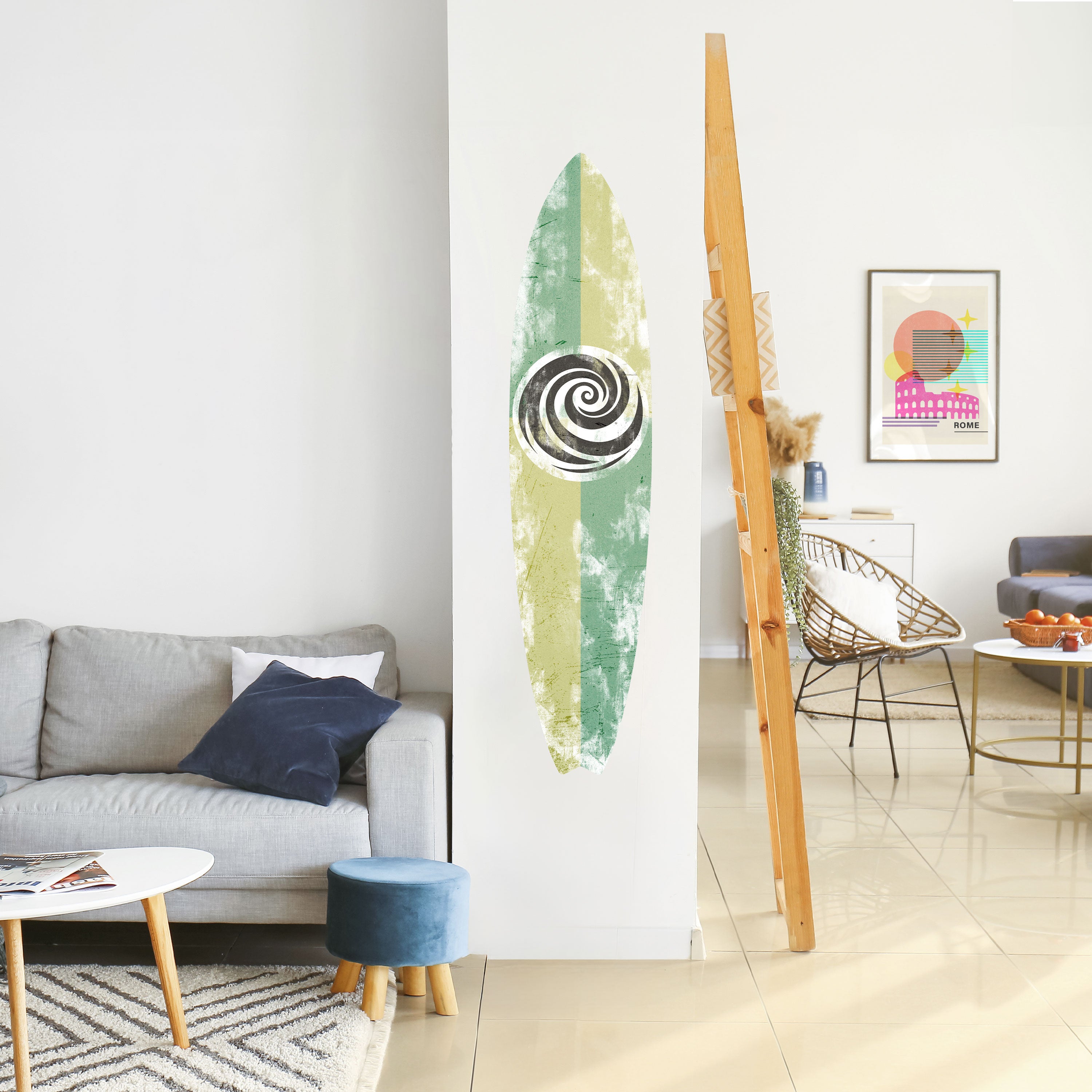 CURLY MODE Naklejka - deska surfingowa