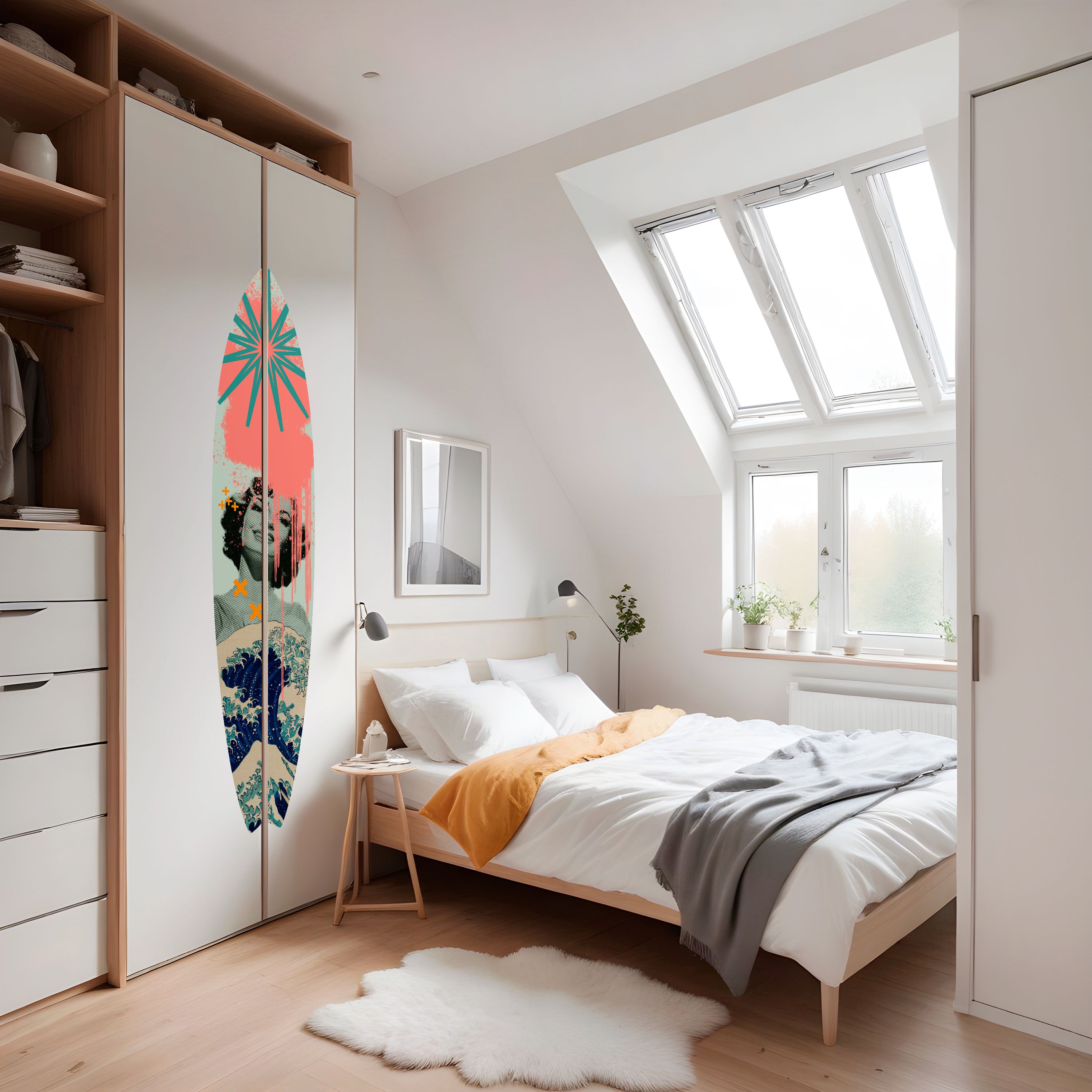 KANAGAWA BEAUTY Naklejka - deska surfingowa