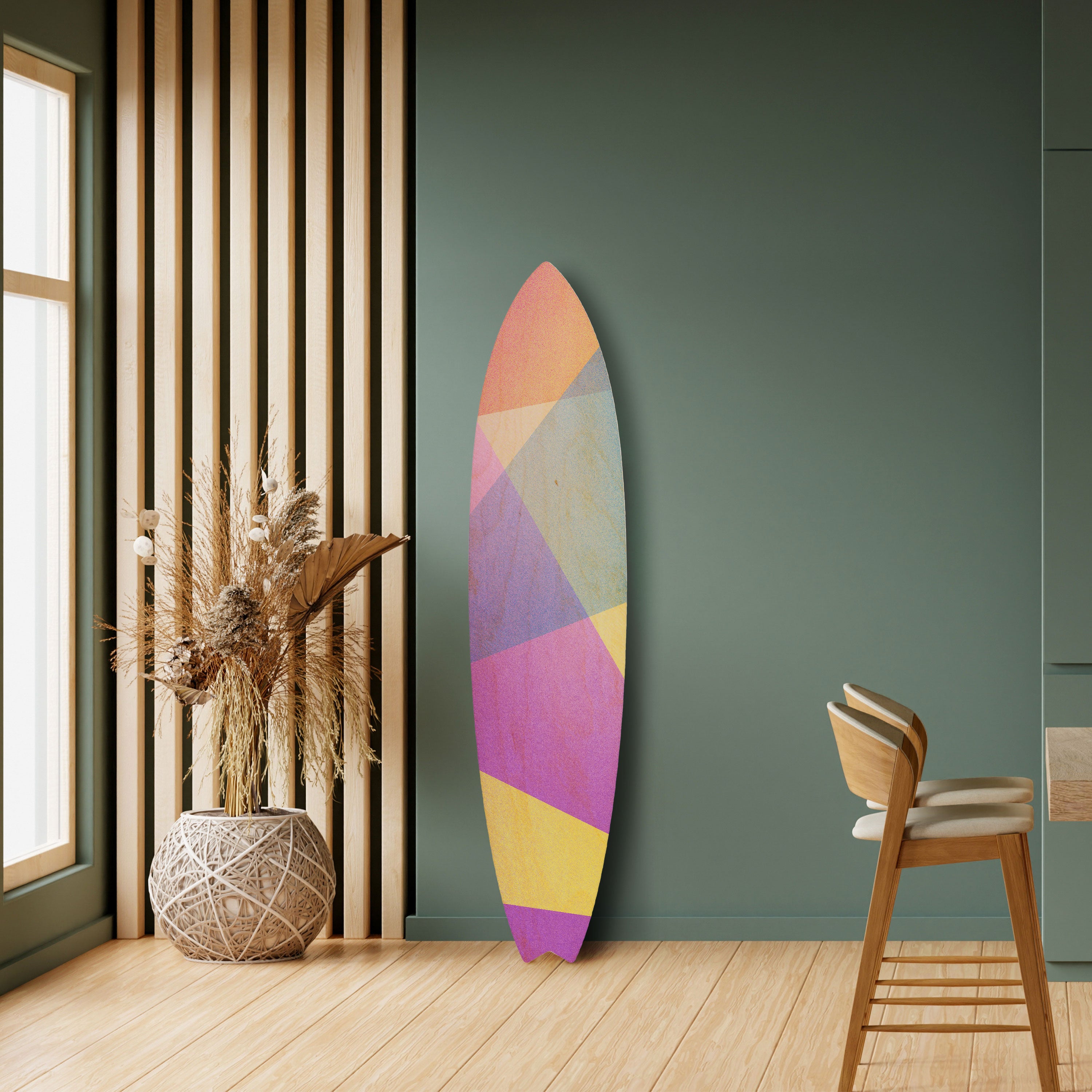 BRIGHT GEOMETRY Dekoracyjna deska surfingowa