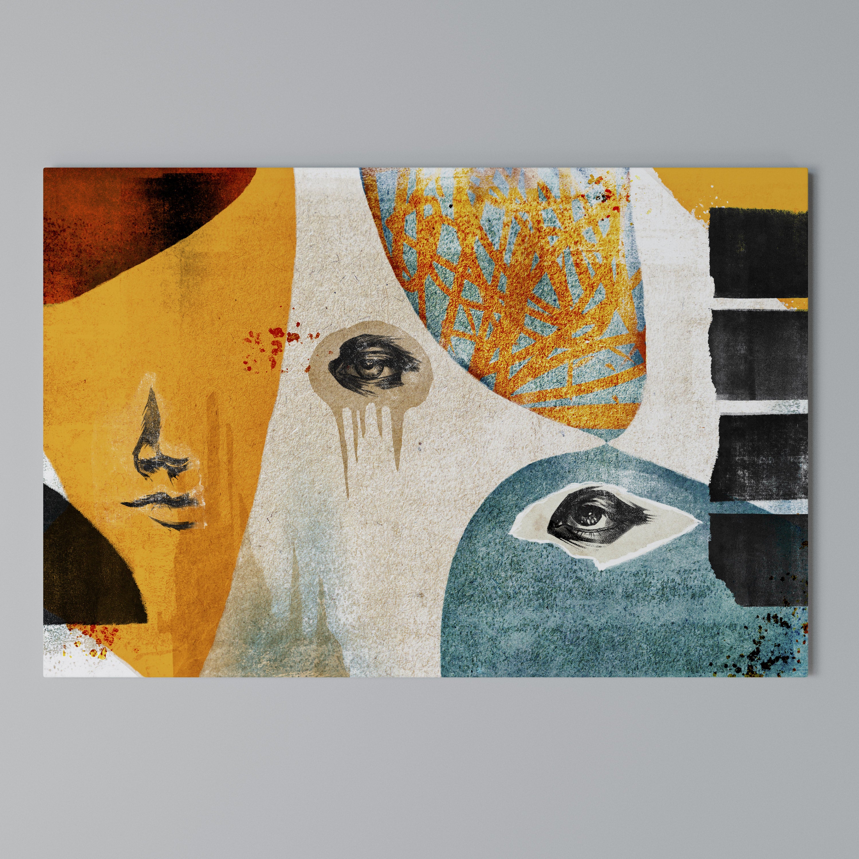 ABSTRACT FACES Poziomy obraz na płótnie