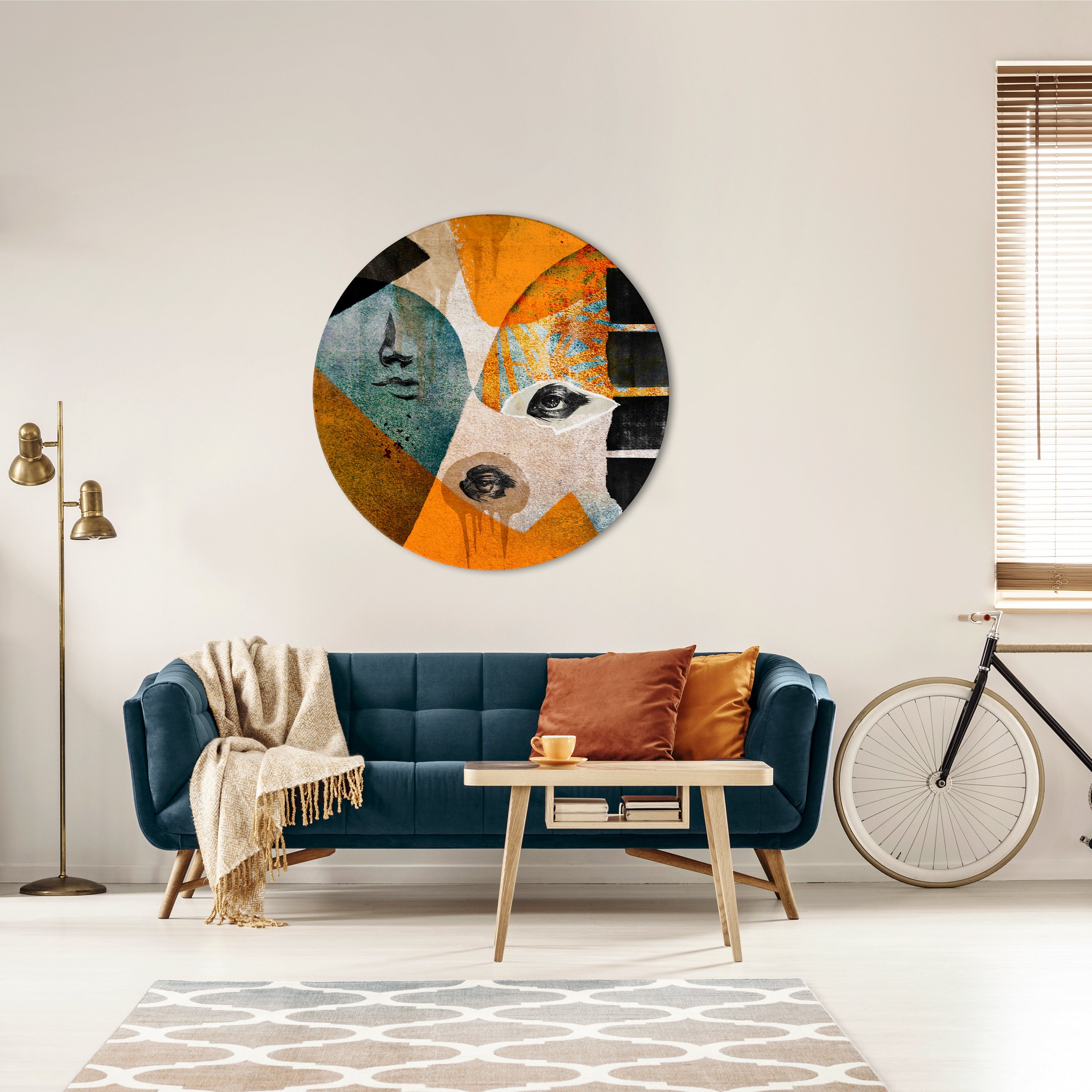 ABSTRACT FACES Obraz okrągły