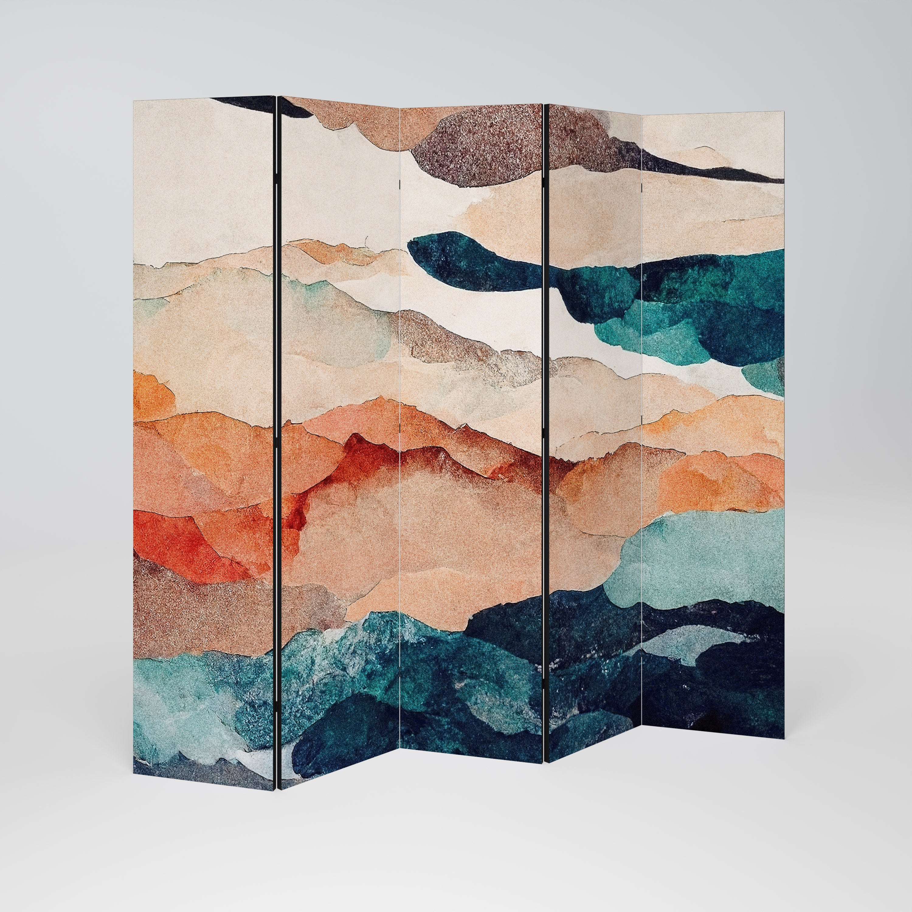 ABSTRACT LANDSCAPE Dekoracyjny parawan 5-skrzydłowy
