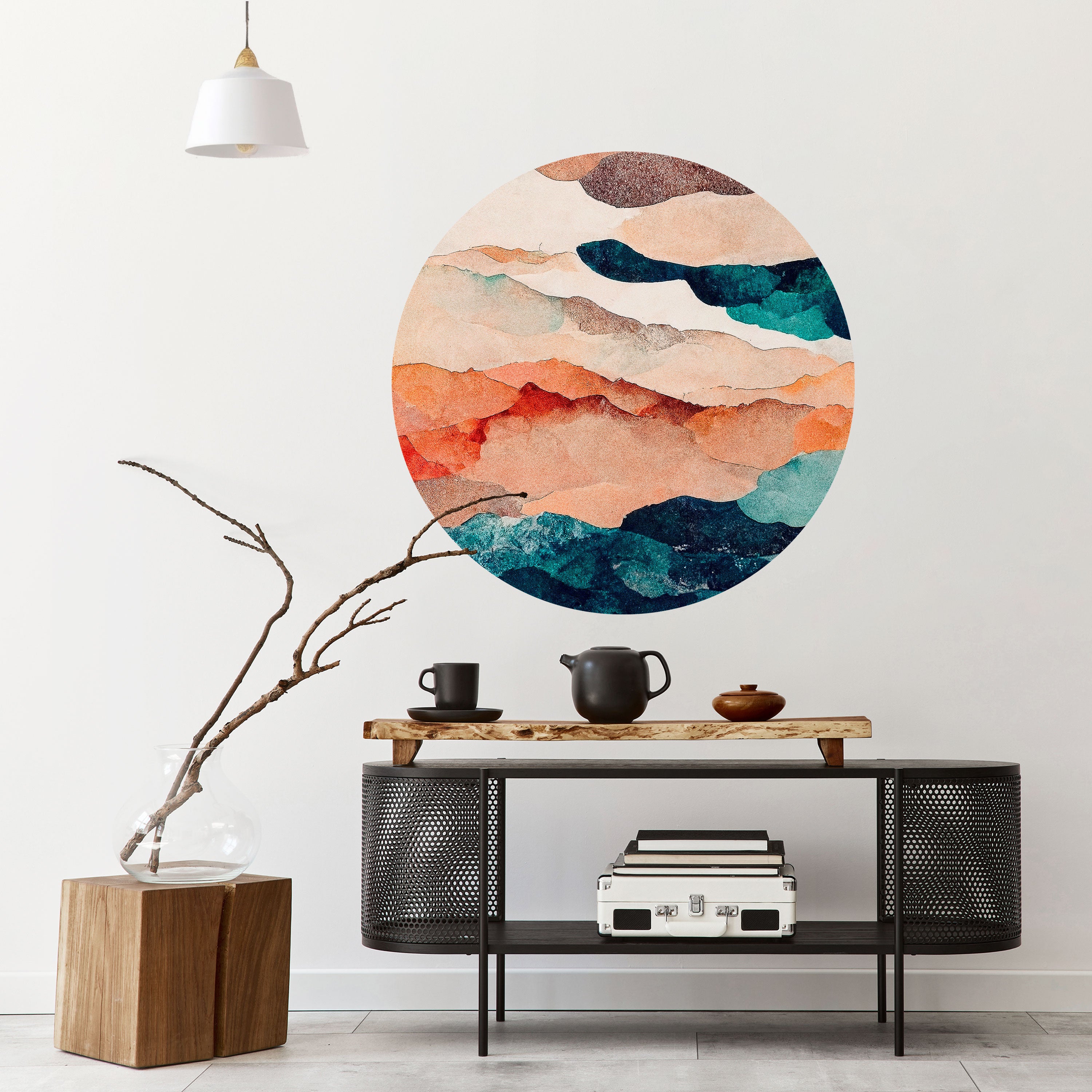 ABSTRACT LANDSCAPE Naklejka okrągła