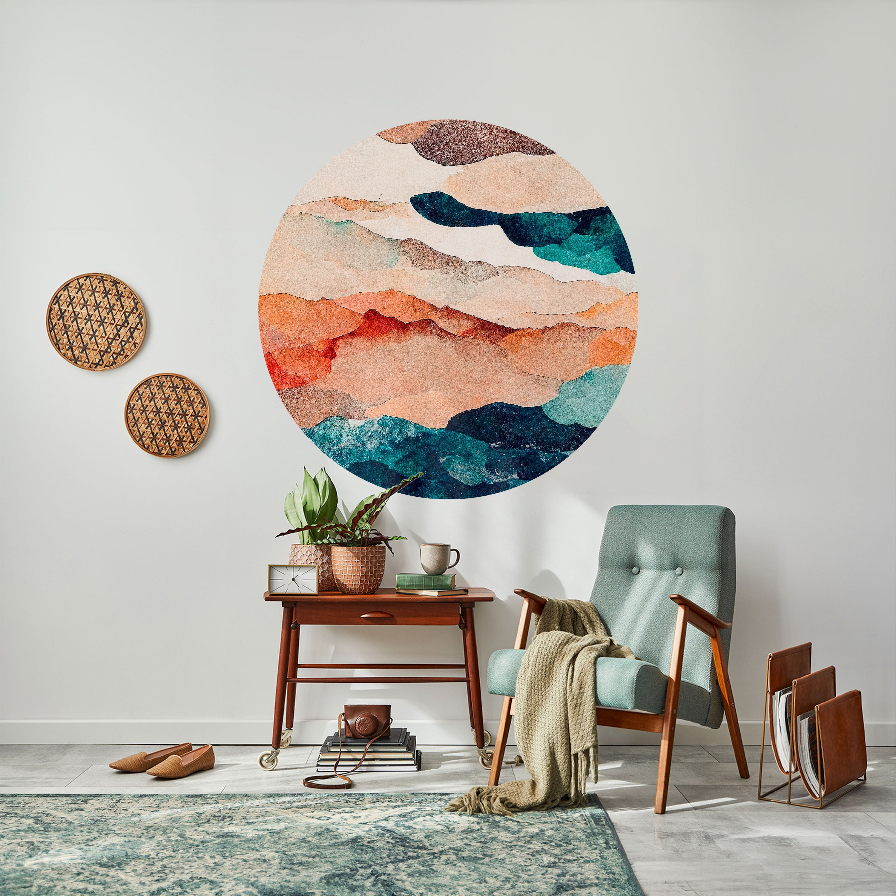 ABSTRACT LANDSCAPE Naklejka okrągła