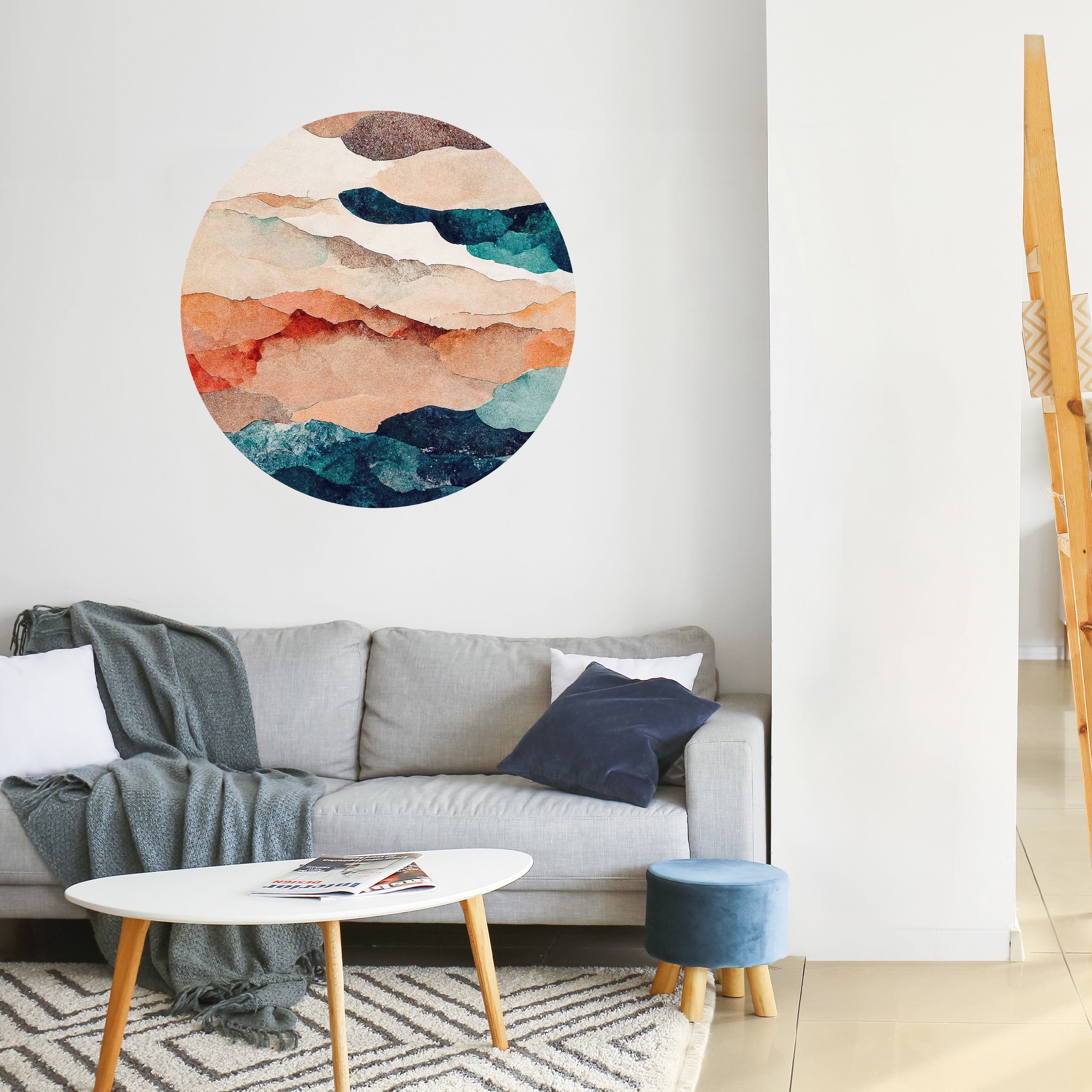 ABSTRACT LANDSCAPE Naklejka okrągła