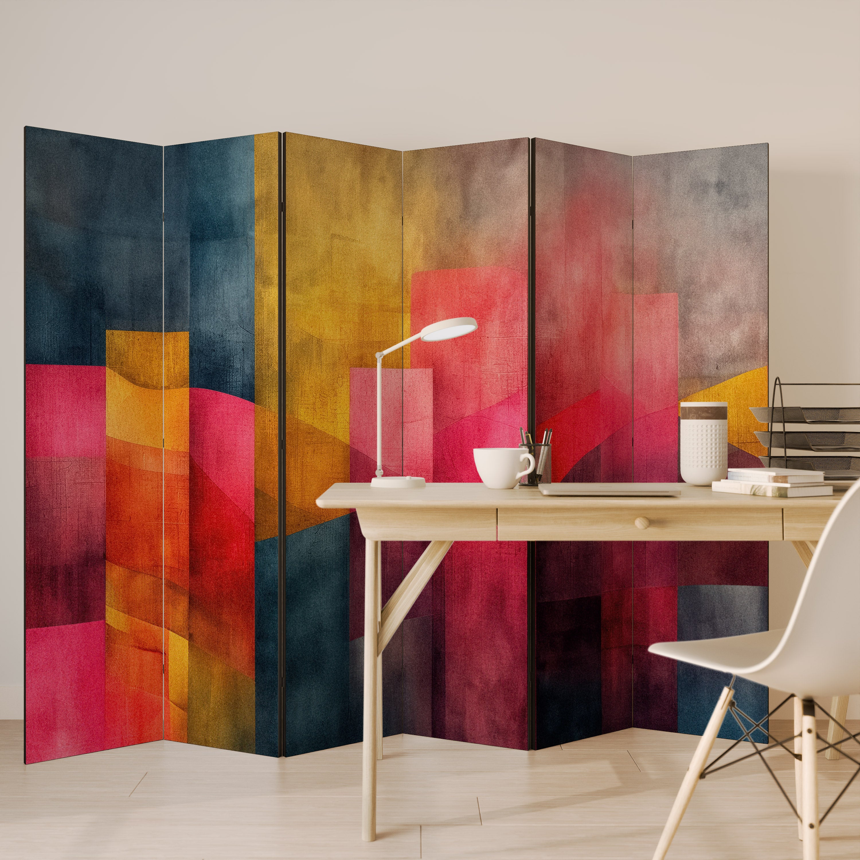 COLORFUL SOUNDS Dekoracyjny parawan 6-skrzydłowy