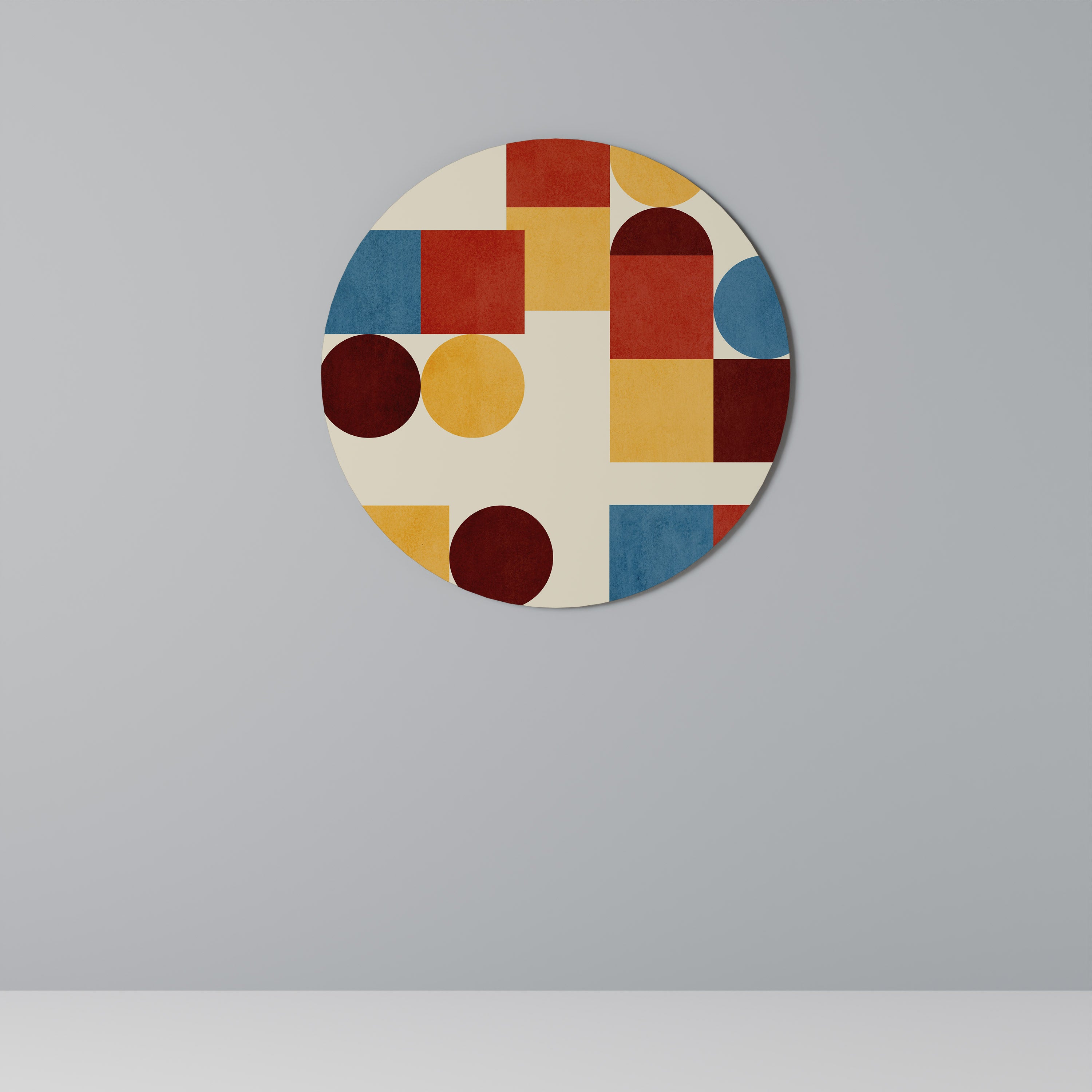 GEOMETRIC PUZZLE Obraz okrągły
