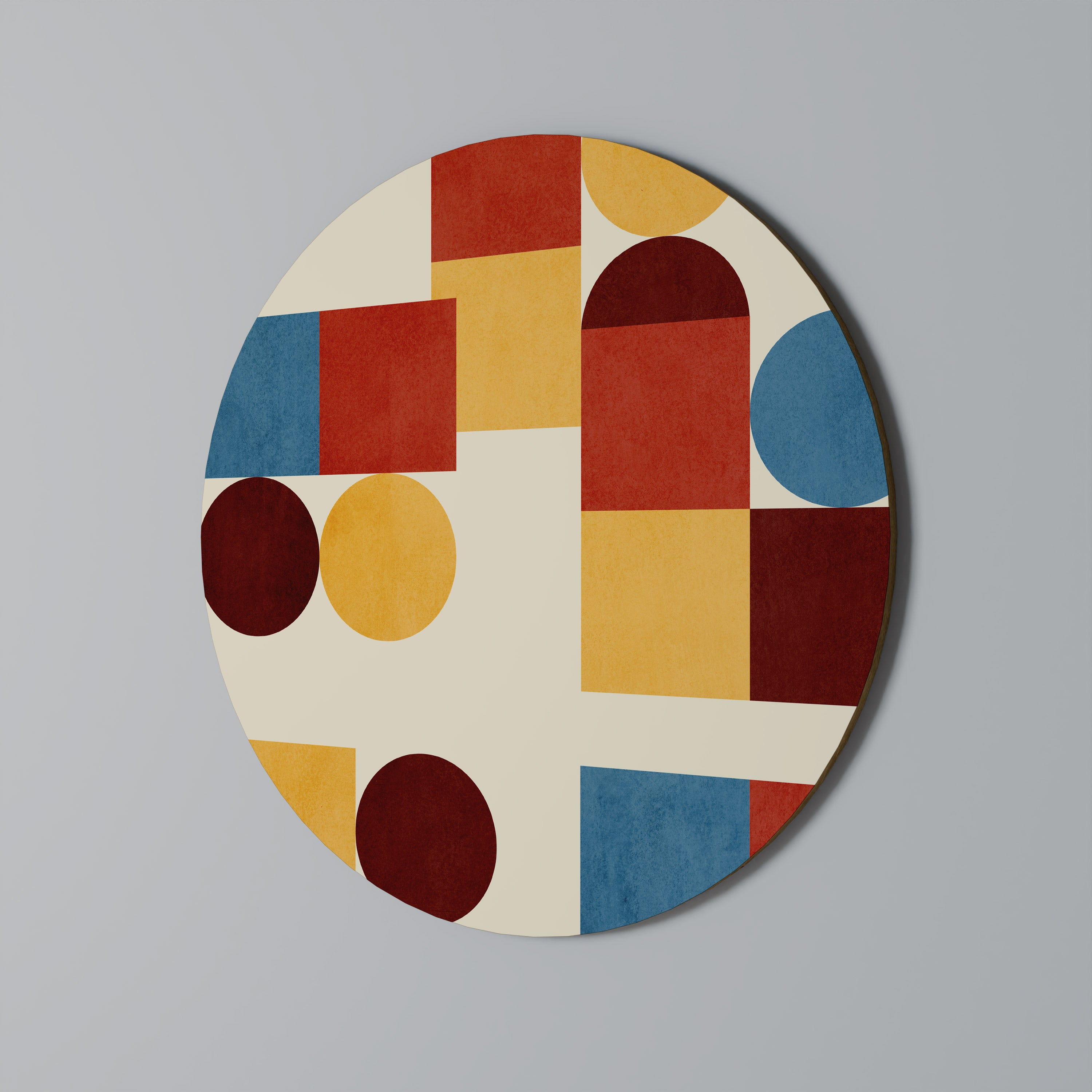 GEOMETRIC PUZZLE Obraz okrągły