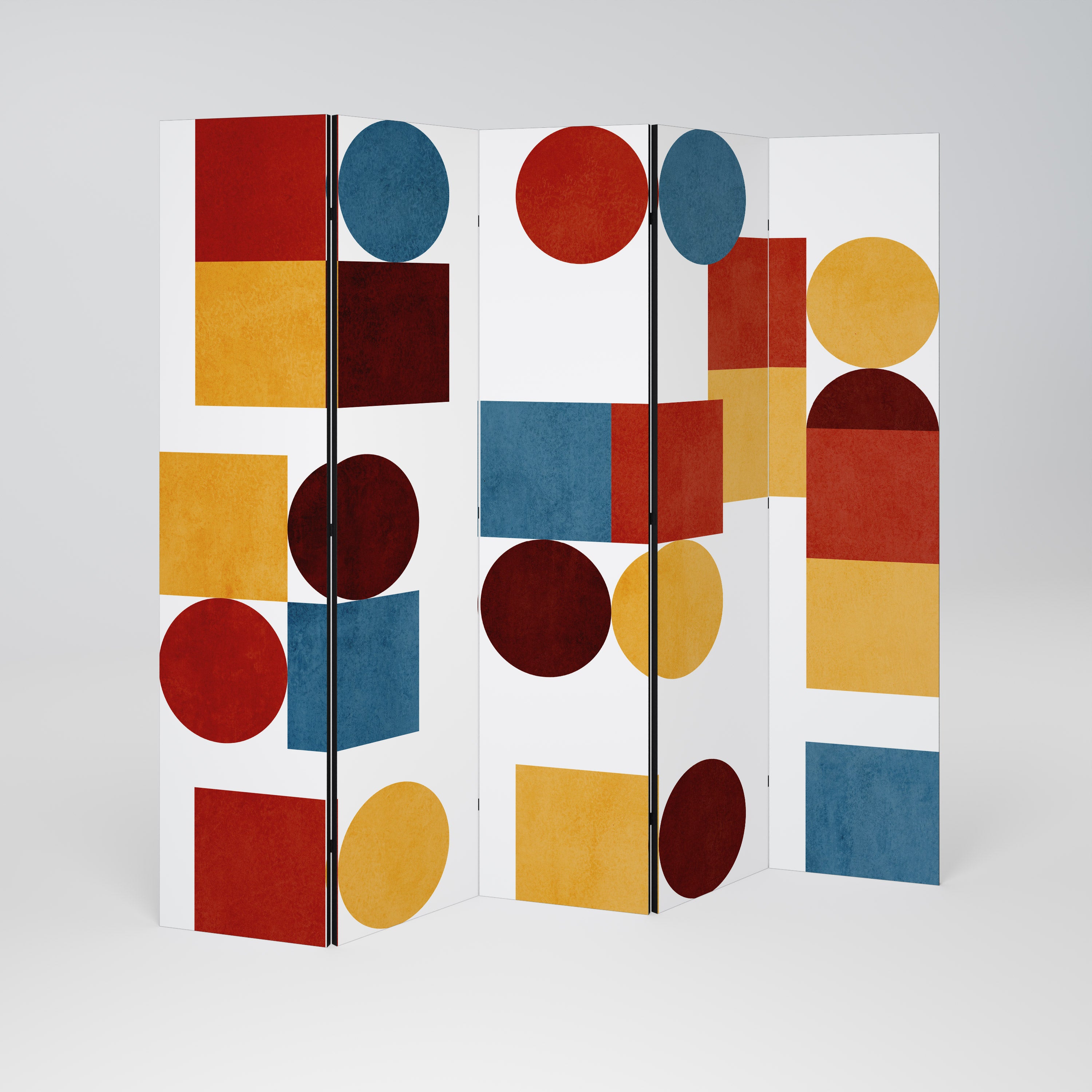 GEOMETRIC PUZZLE Dekoracyjny parawan 5-skrzydłowy