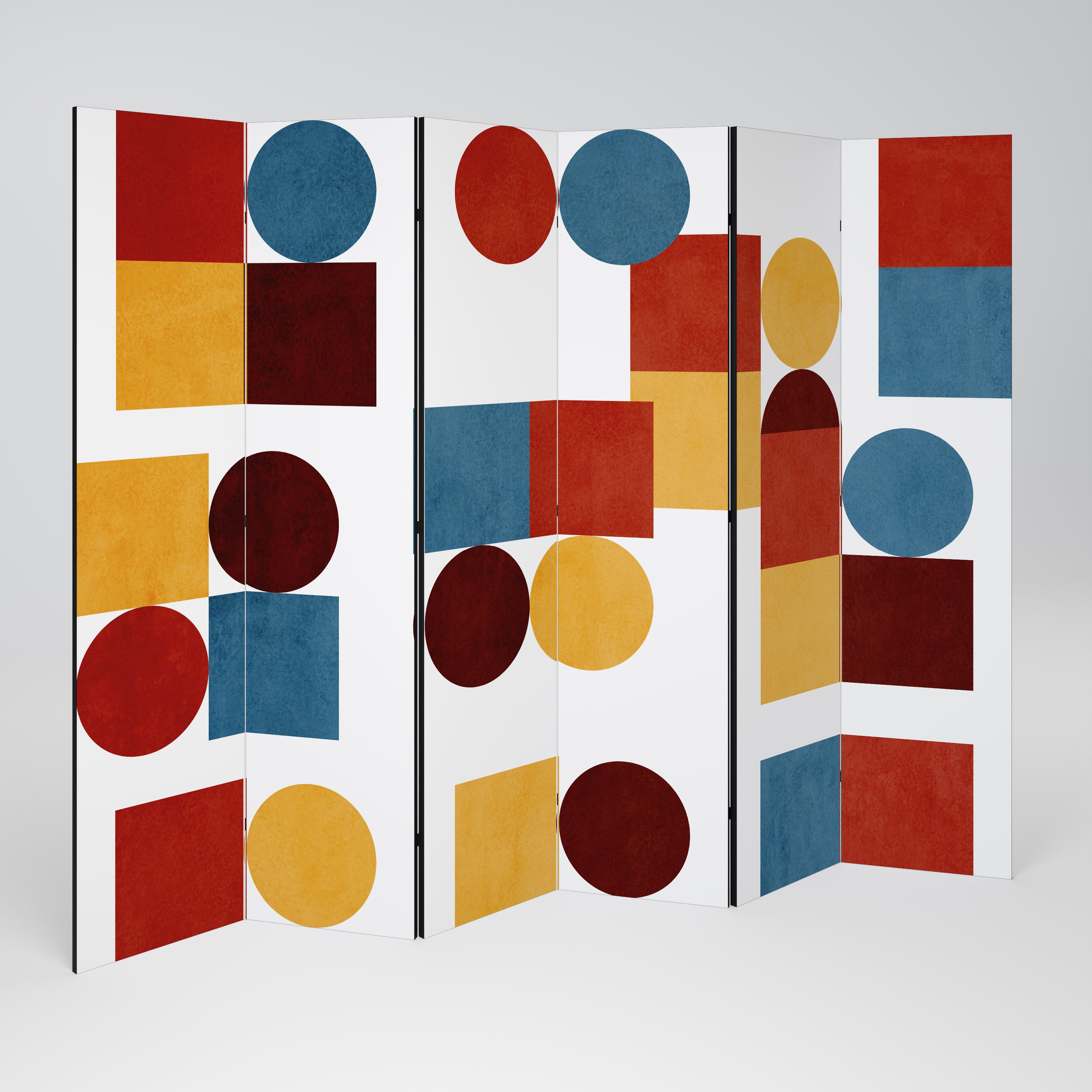 GEOMETRIC PUZZLE Dekoracyjny parawan 6-skrzydłowy