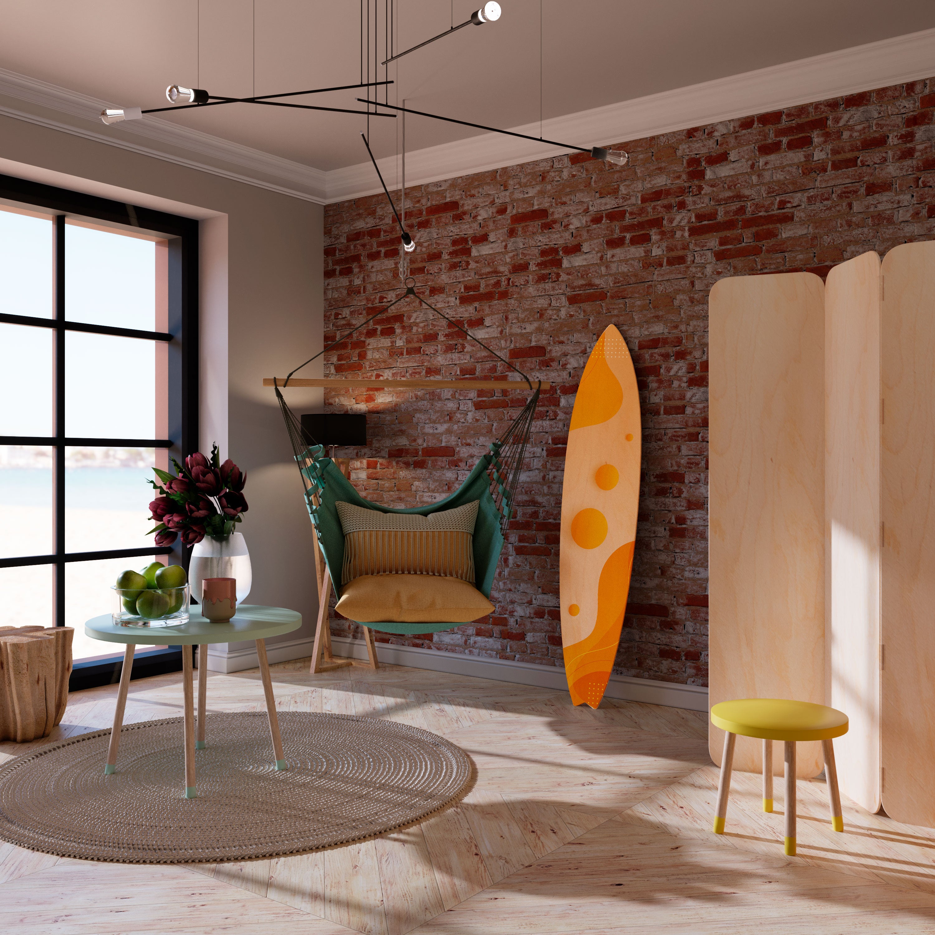 ORANGE ARRANGEMENT Dekoracyjna deska surfingowa