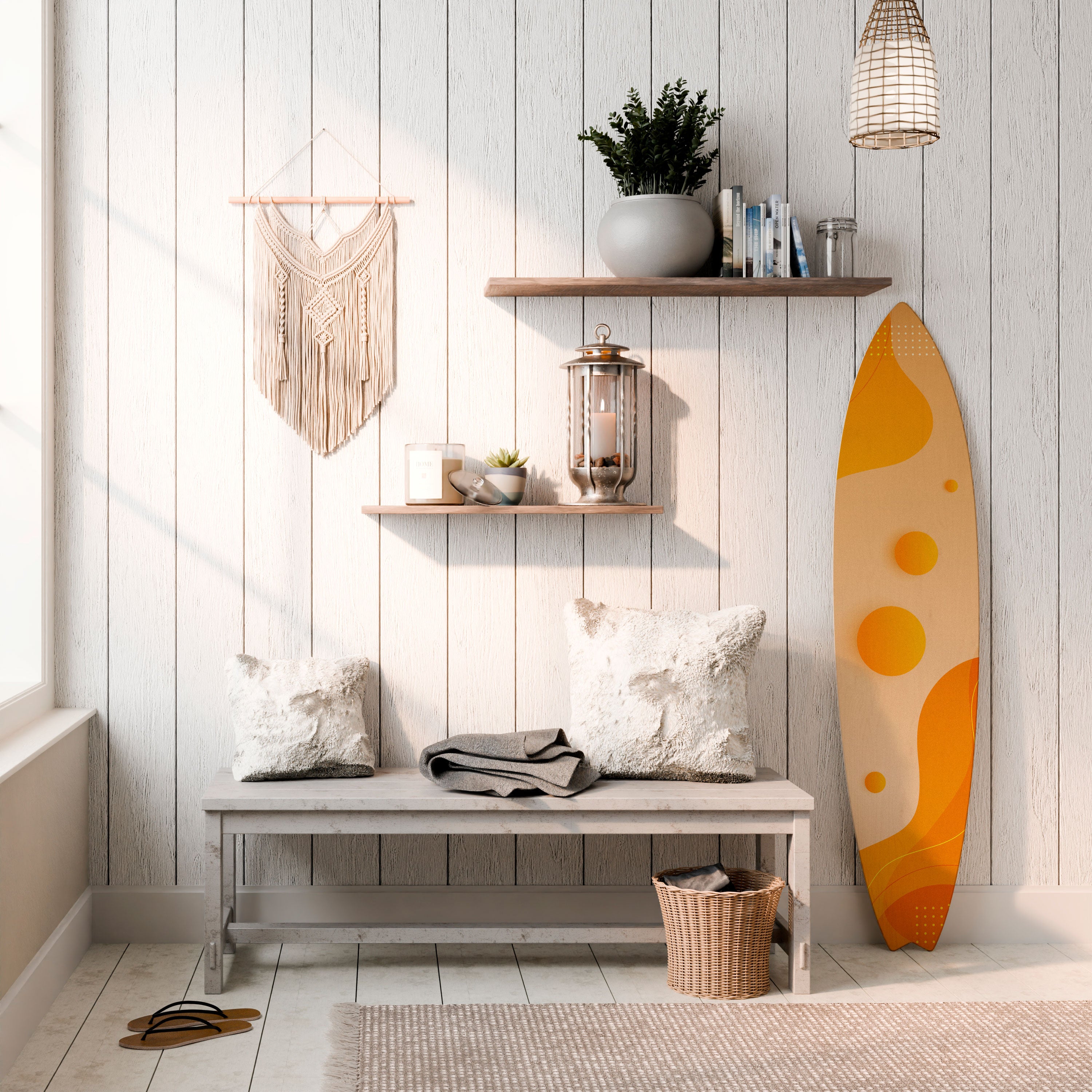 ORANGE ARRANGEMENT Dekoracyjna deska surfingowa