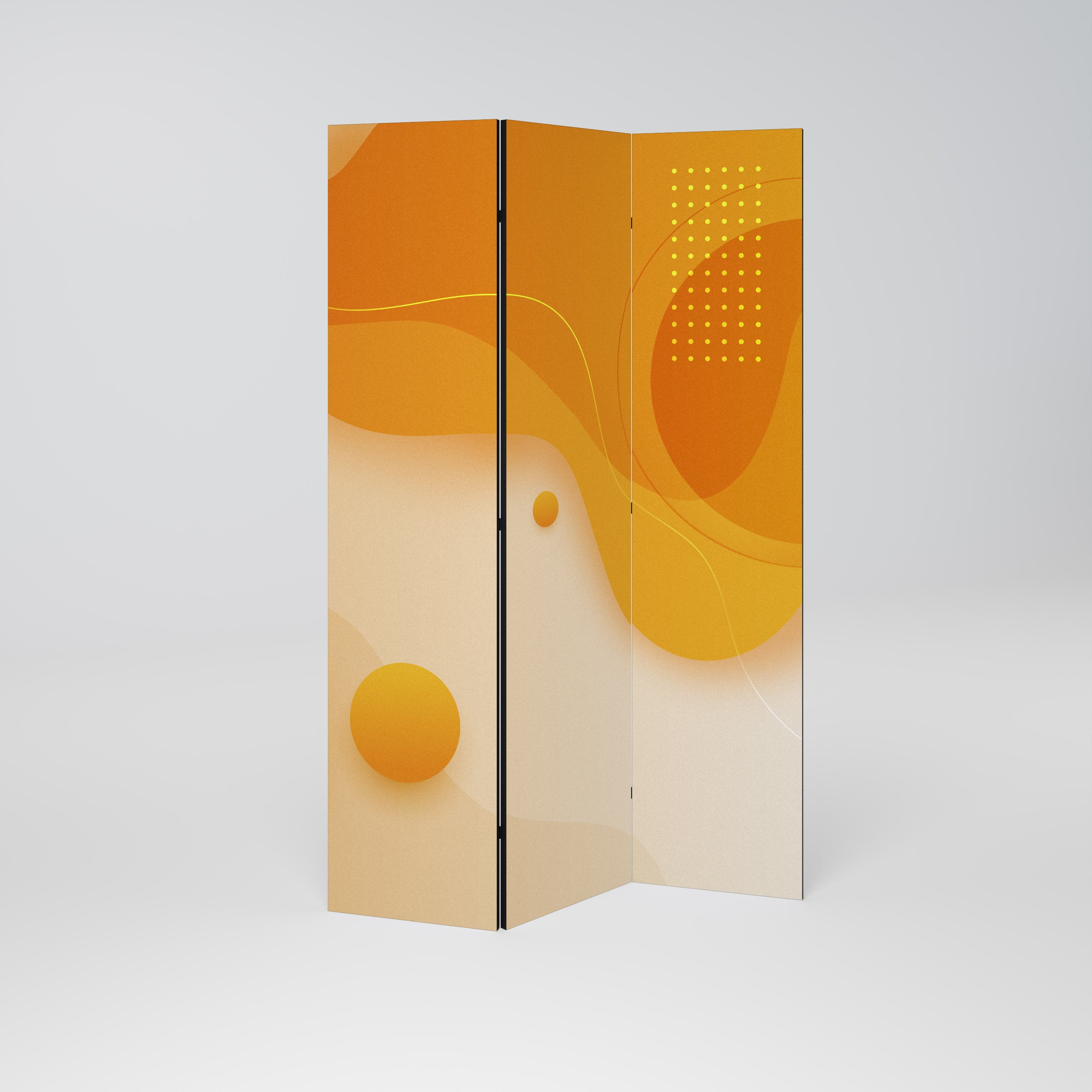 ORANGE ARRANGEMENT Dekoracyjny parawan 3-skrzydłowy