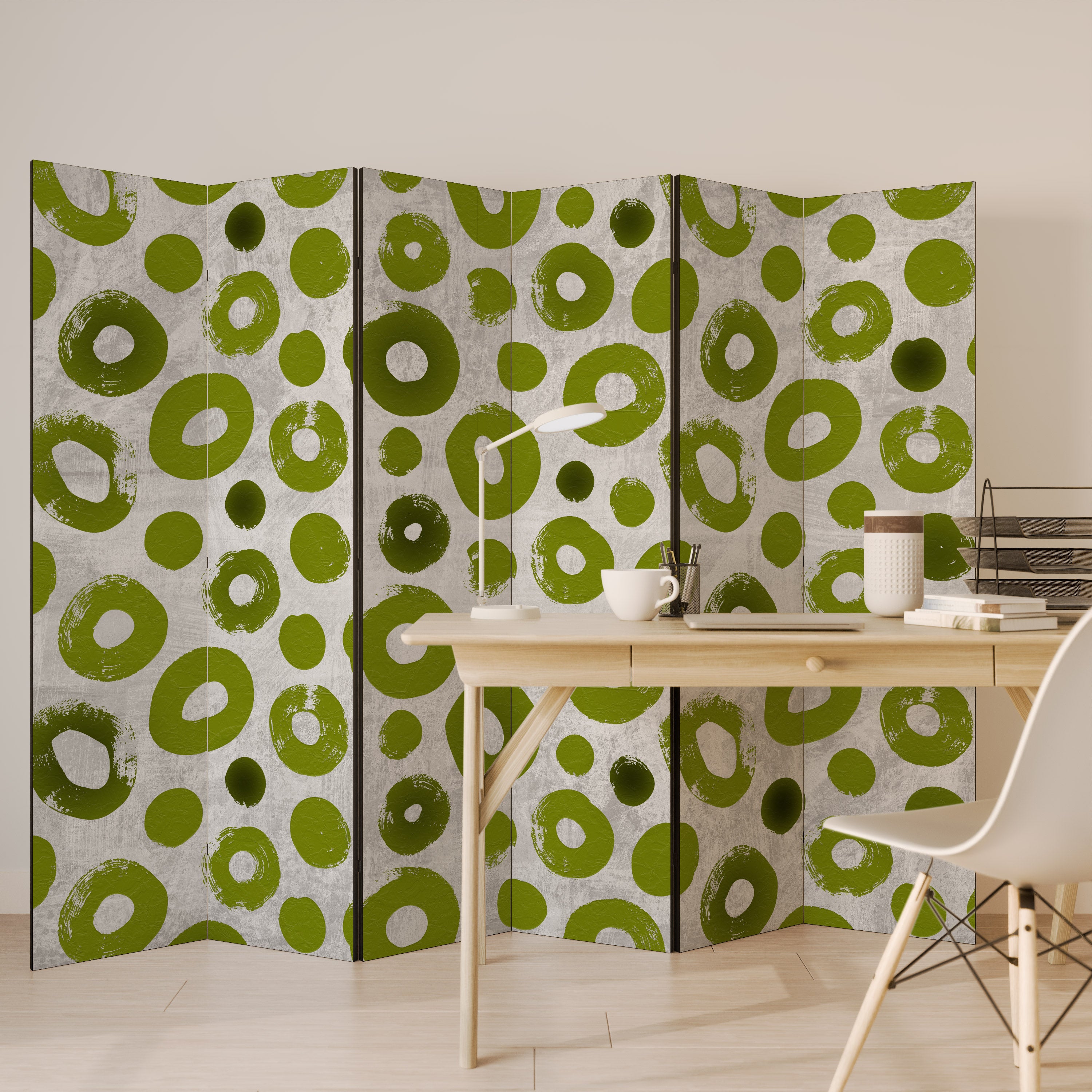 GREEN RHAPSODY Dekoracyjny parawan 6-skrzydłowy