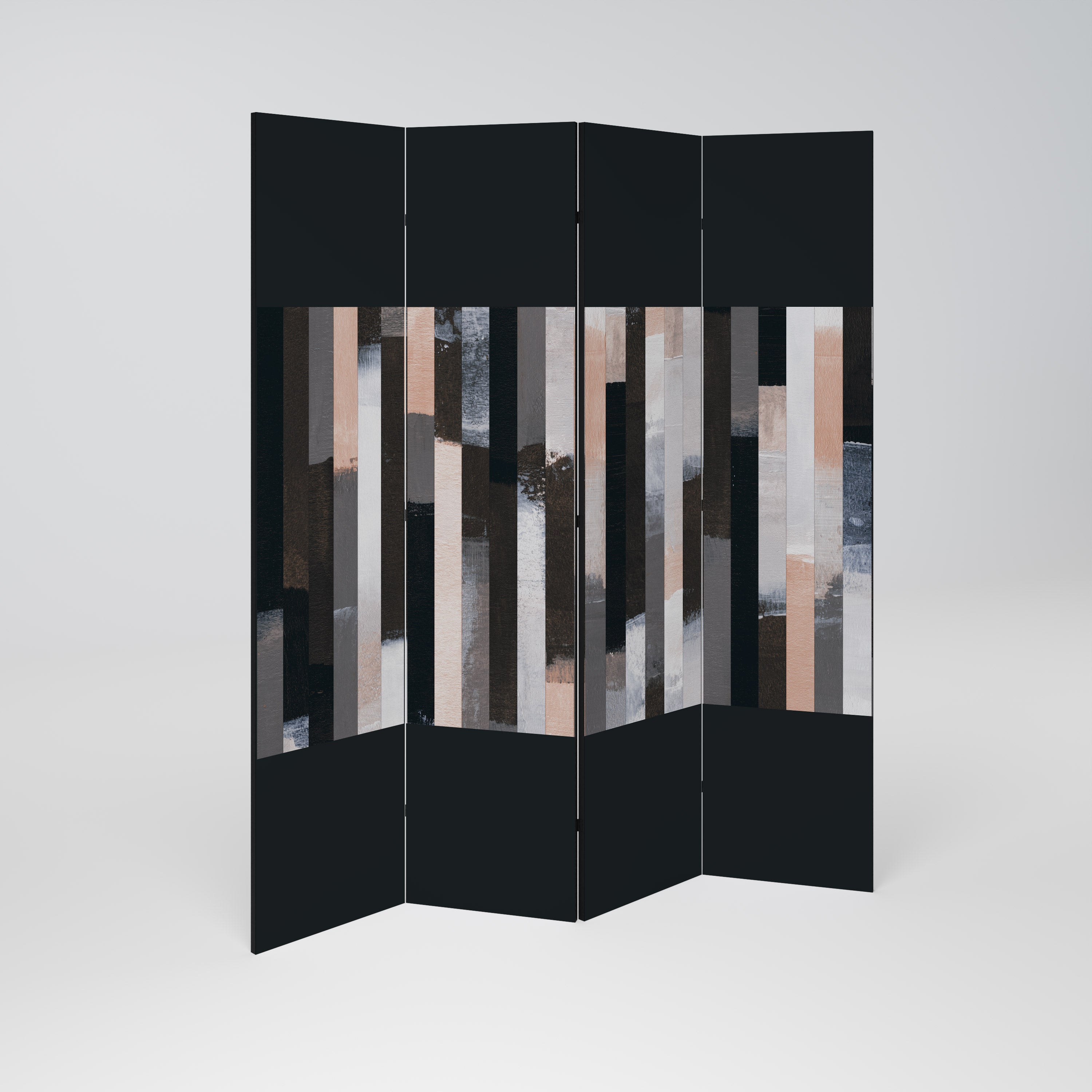 COLLAGE OF RECTANGLES Dekoracyjny parawan 4-skrzydłowy