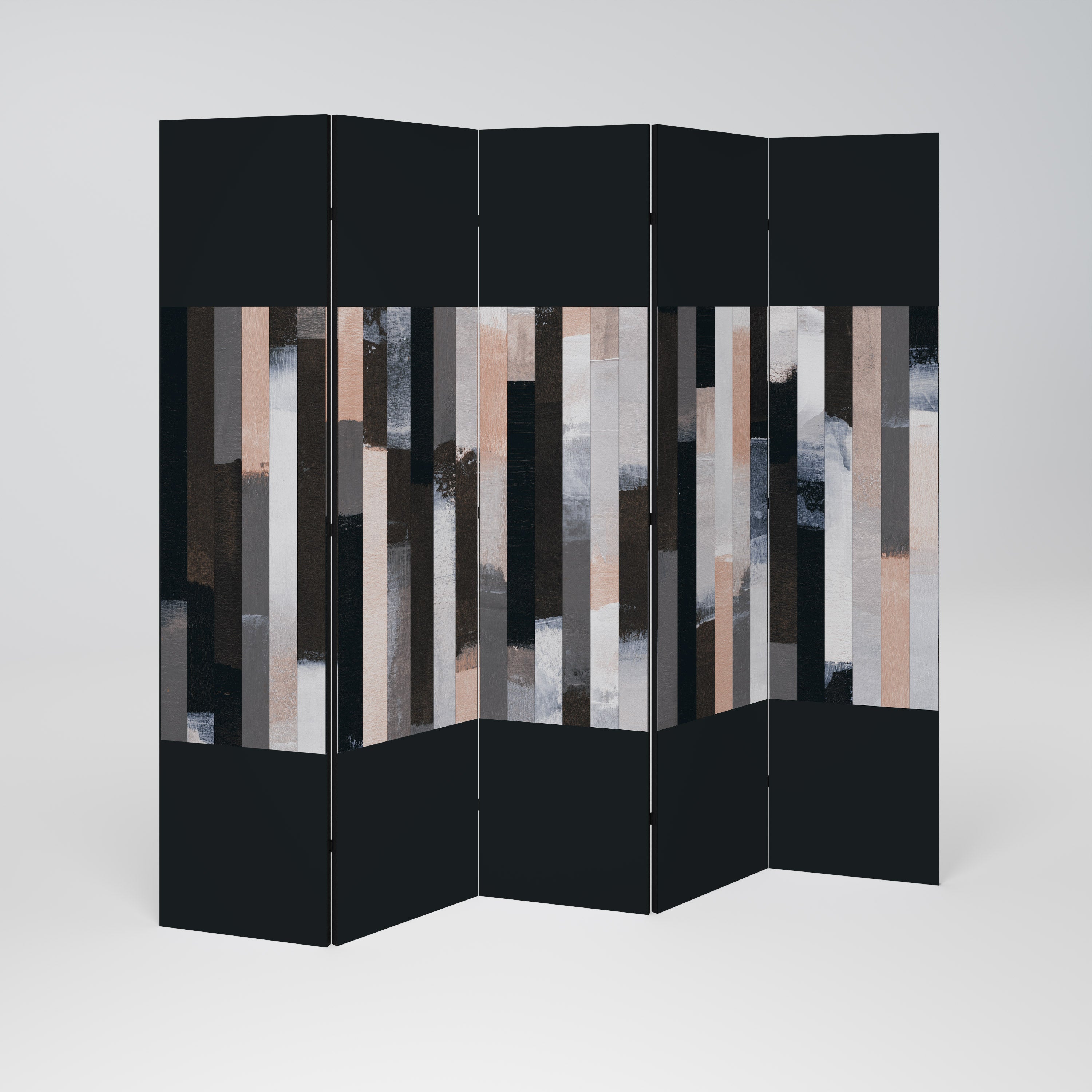 COLLAGE OF RECTANGLES Dekoracyjny parawan 5-skrzydłowy