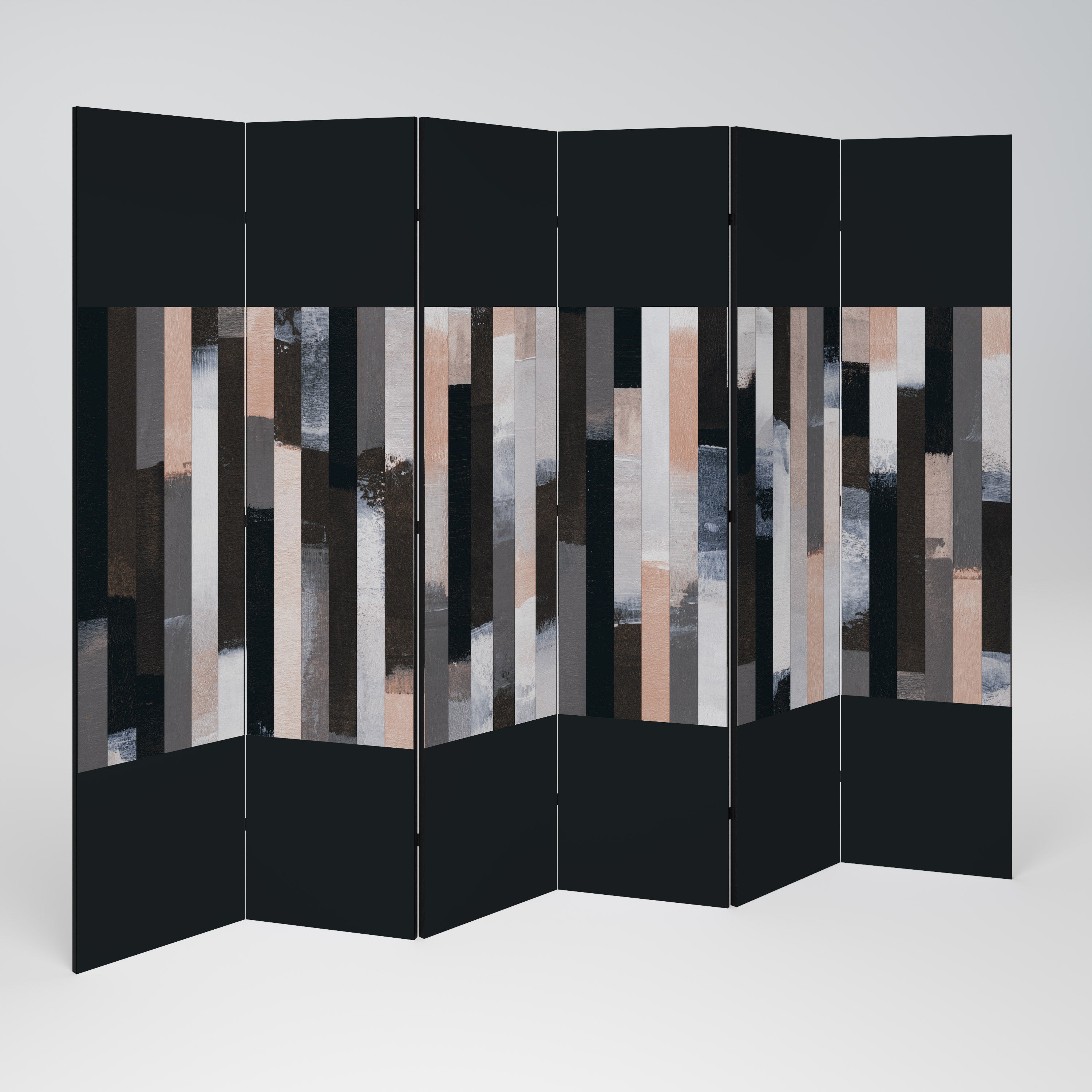 COLLAGE OF RECTANGLES Dekoracyjny parawan 6-skrzydłowy