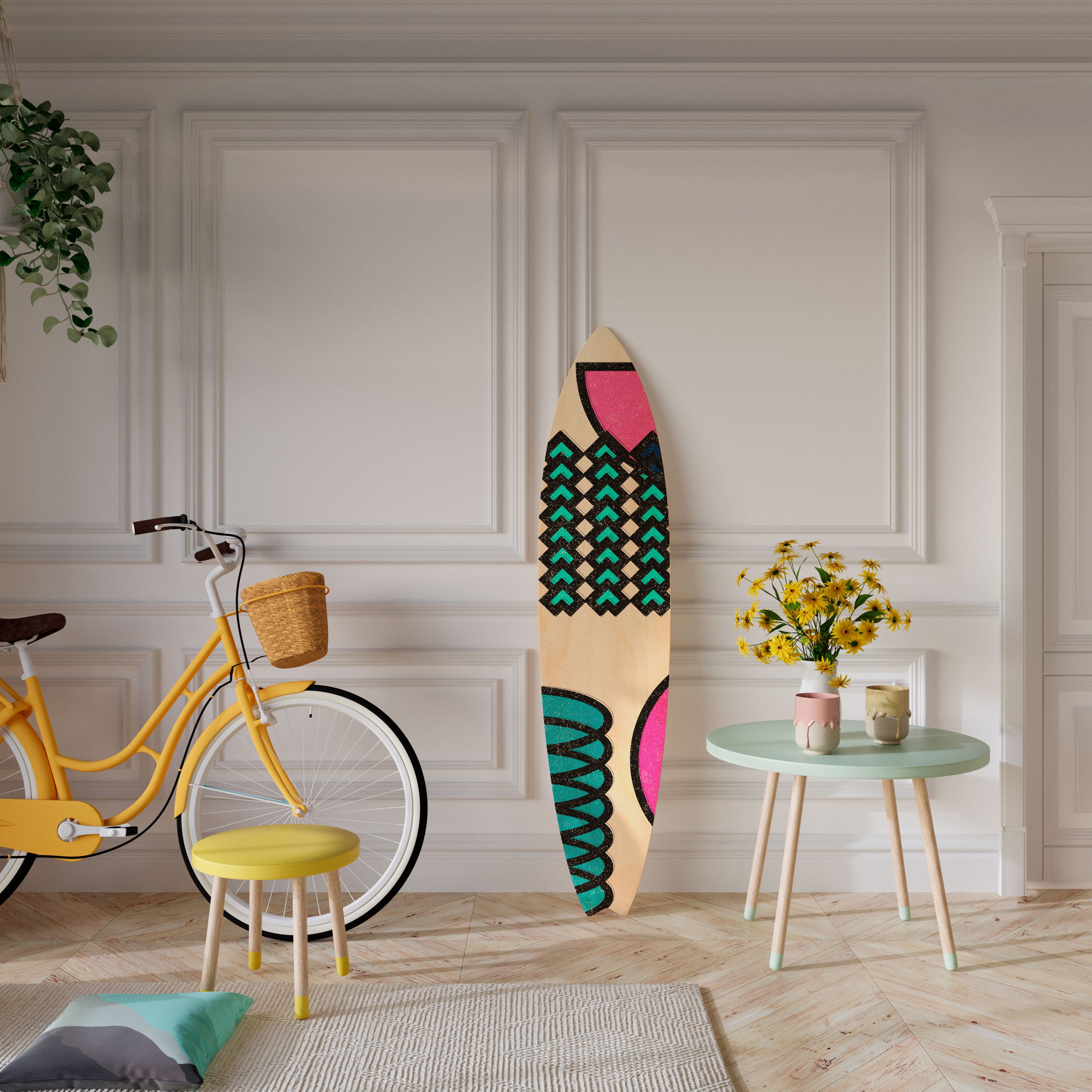 GEOMETRIC RHAPSODY Dekoracyjna deska surfingowa